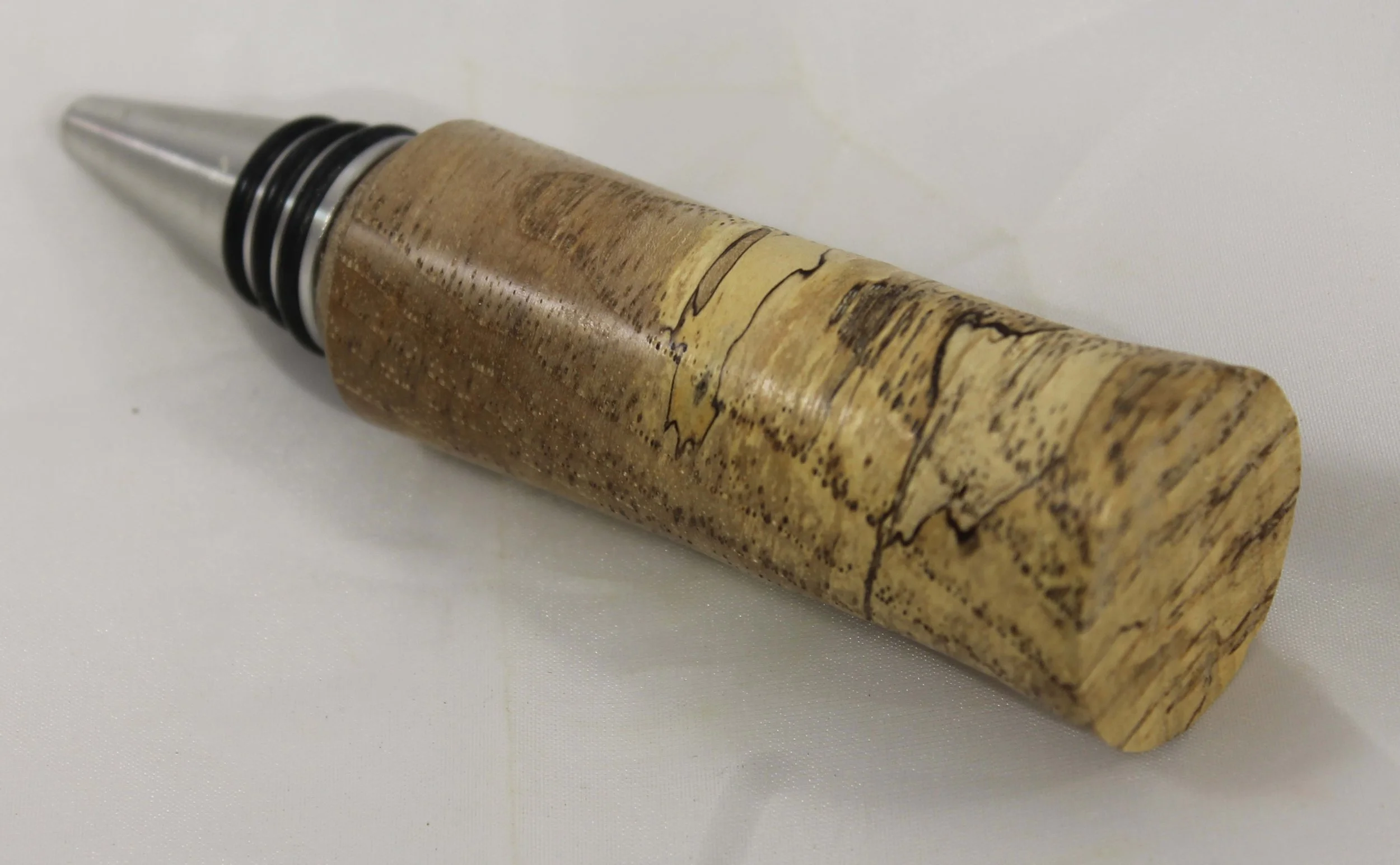 WS148 - Spalted Poplar
The spalting on this piece is across the grain direction.  The speckling gives it a dynamic look
$25