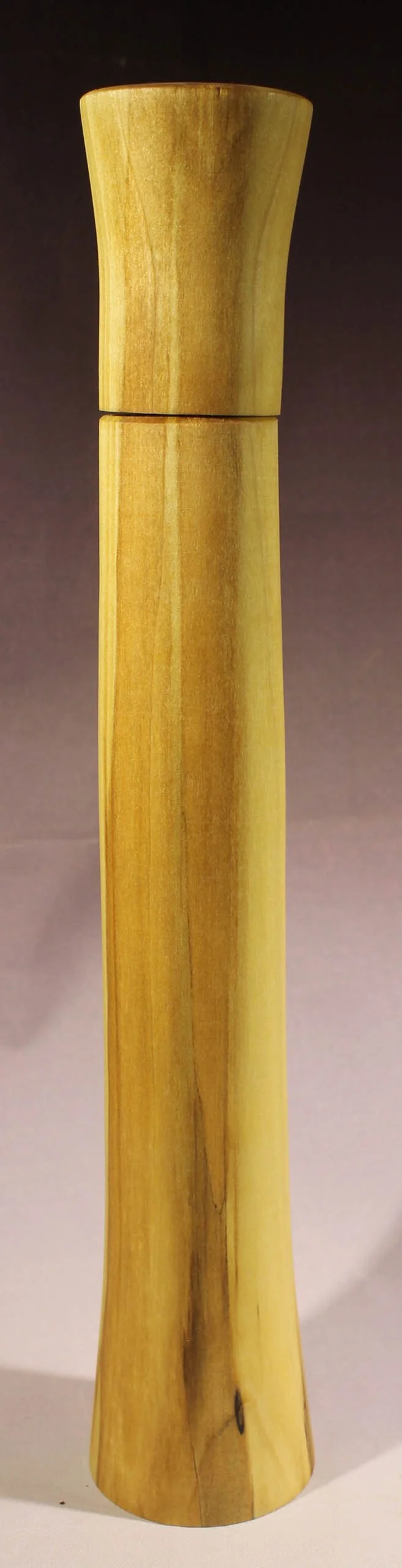 PM14
Poplar crush grind pepper mill
14” high, 2 ⅜” bottom diameter, 2 ⅛” top diameter
Finished with Danish oil 
$75