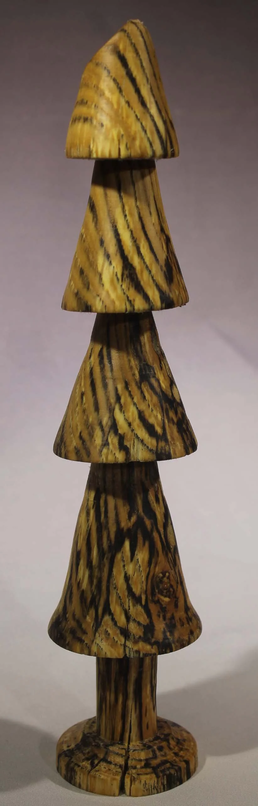 CO77  -  Crazy Crooked Christmas Tree  -  Spalted Poplar  -  1 ¾” base x  9” high