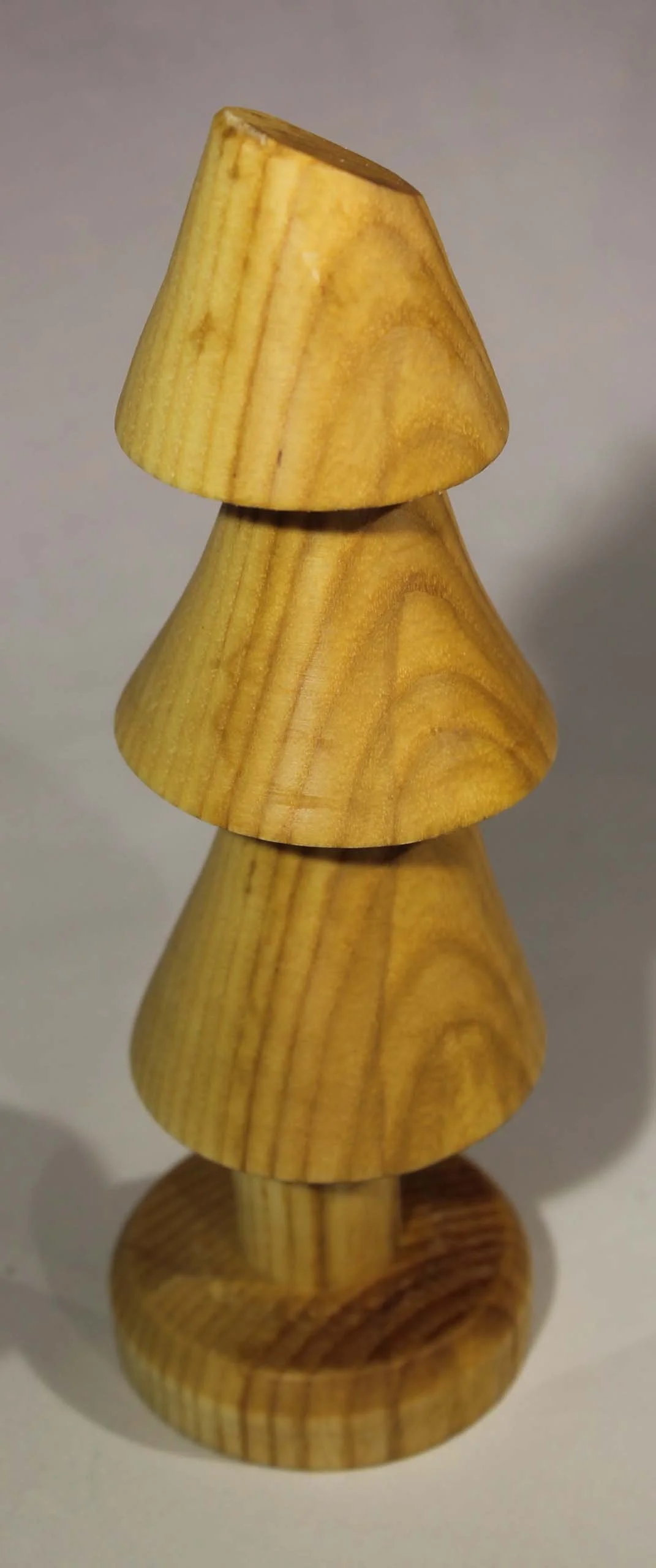CO61 - Crazy Crooked Christmas Tree  - Ash wood  -  2 ¼” base x  6 ⁷⁄₈”  high