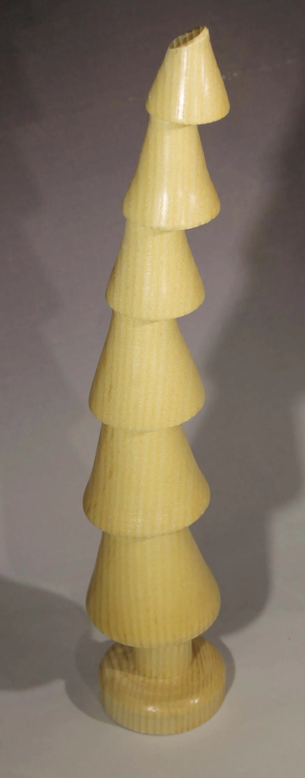 CO58  -  Crazy Crooked Christmas Tree.  Made of Ash Wood.  2 ⅜” base x  13” high.