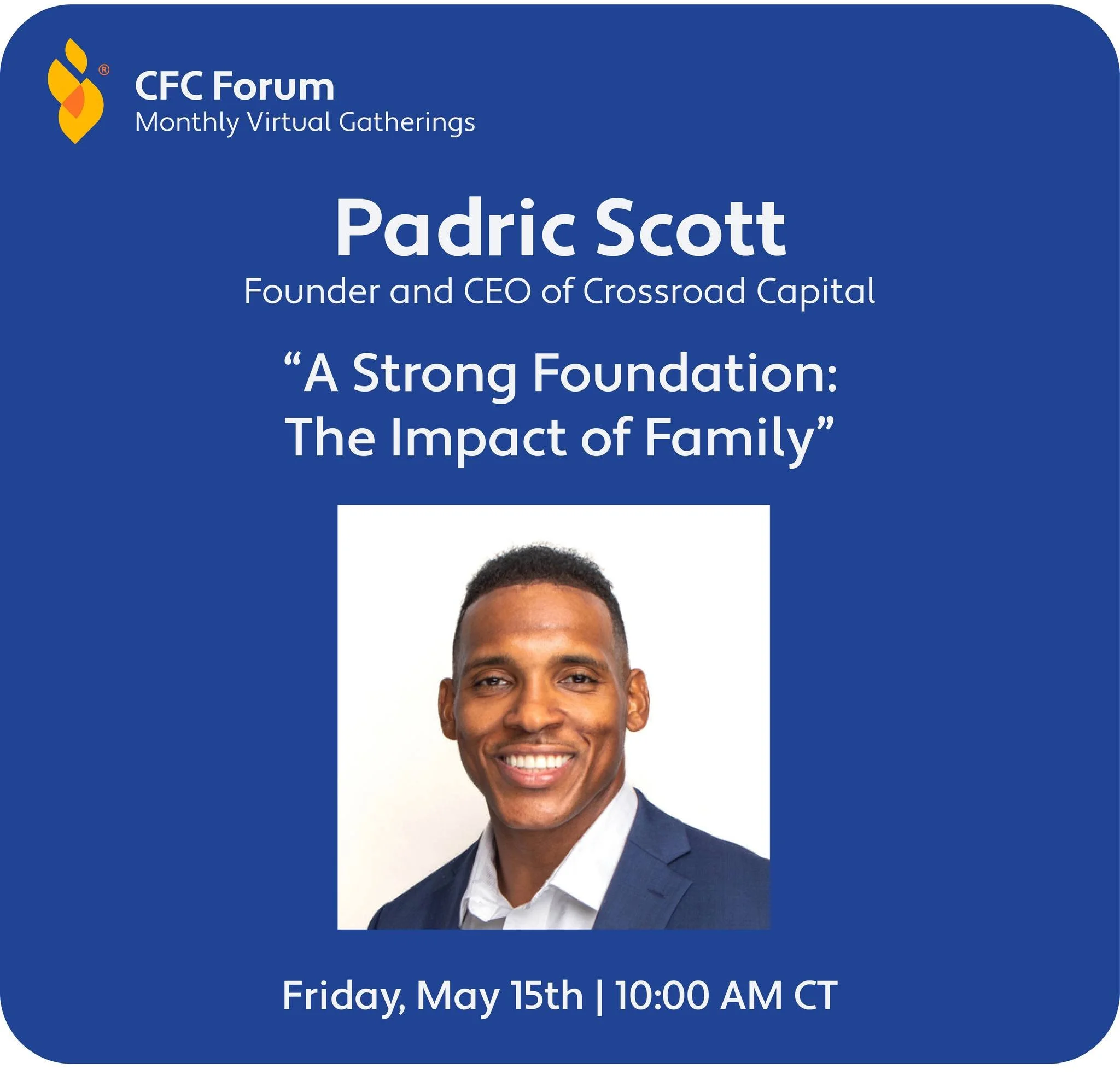 This Friday! You won't want to miss Padric Scott! Tap the link in our bio to register #northwesternmutual