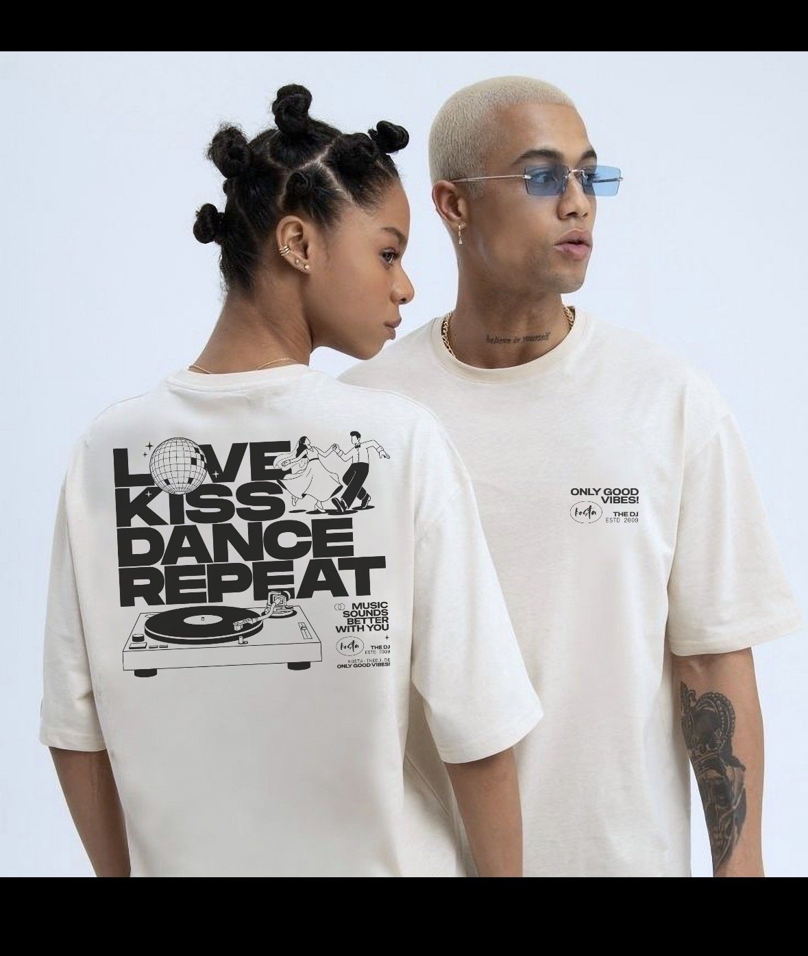 LOVE KISS DANCE REPEAT MASCULIN · SCHWARZ