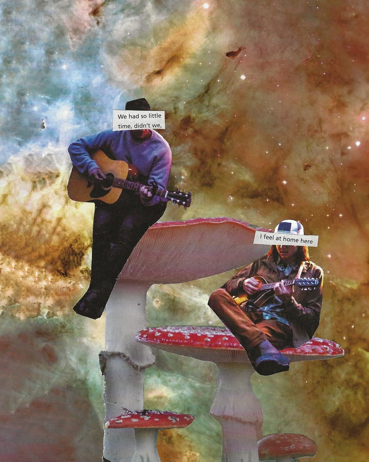 I feel at home here - Mixed media collage. ⁣
⁣
This is what I imagine heaven would look like.⁣
⁣
⁣
⁣
#calgaryartist #collage #collageart #collageartwork #collageartist #poster #posterdesign #artprint #surrealart #surrealcollage #collagemaker #mixedme