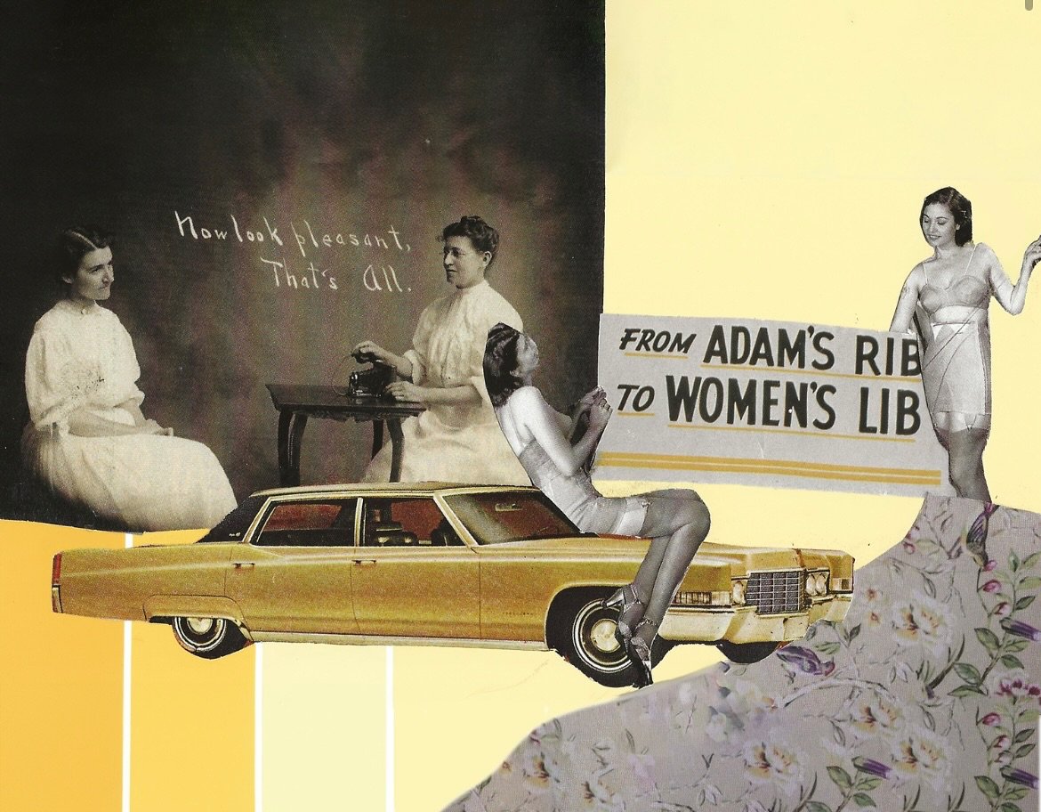 From Adam&rsquo;s rib to women&rsquo;s lib - The Colour Palate series ⁣
⁣
Mixed media collage on paper/paint chip. ⁣
⁣
⁣
⁣
⁣
#Collage #collageart #collageartwork #collageartist #calgary #calgaryarts #calgaryartist #yyc #yycartist #yycart #surrealart