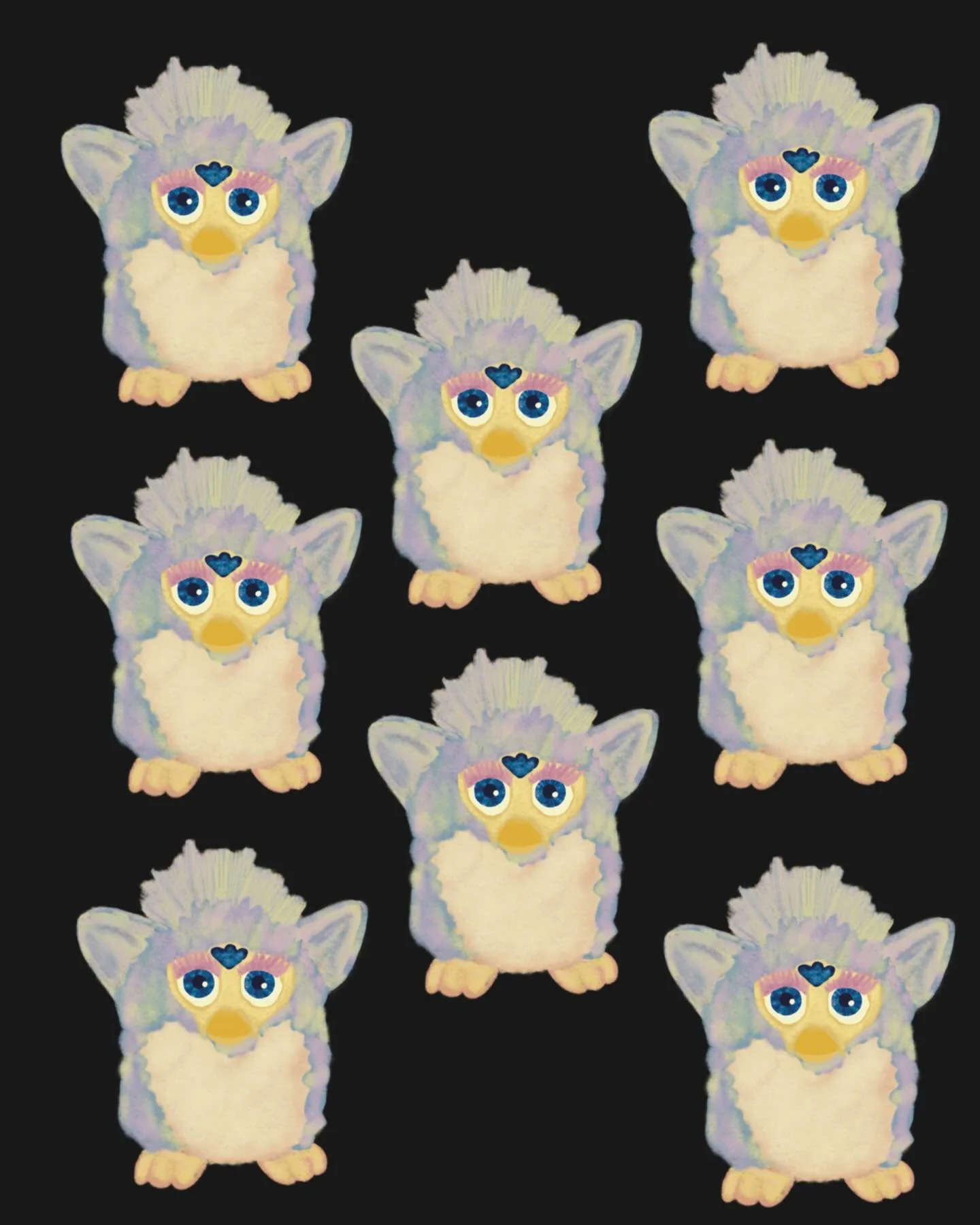 another 90s nostalgia illustration. I wonder how my furby is doing.