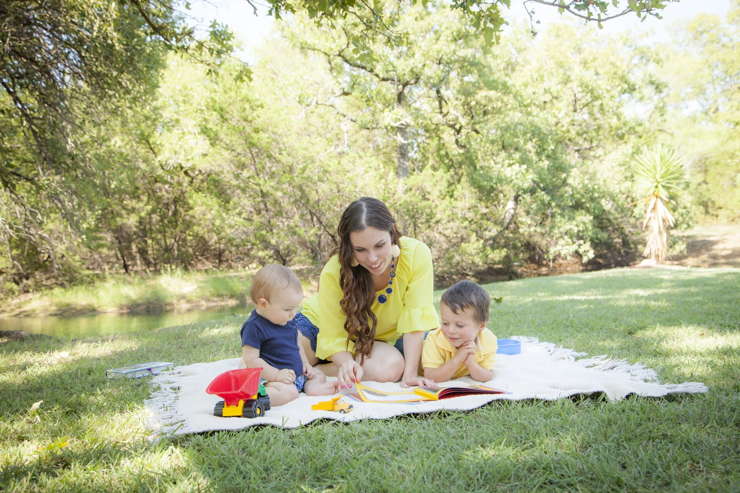 Dr Parker, doctor of chiropractic at The Chiropractic Place for Mommy & Me in Aledo, Texas, and her two boys