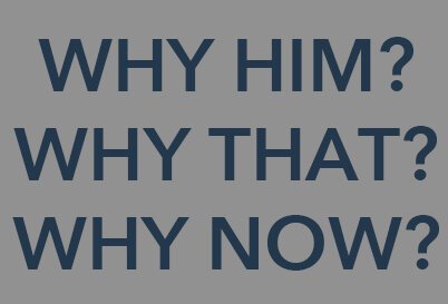 Why Him? What that? Why Now? | Preaching Series 2017