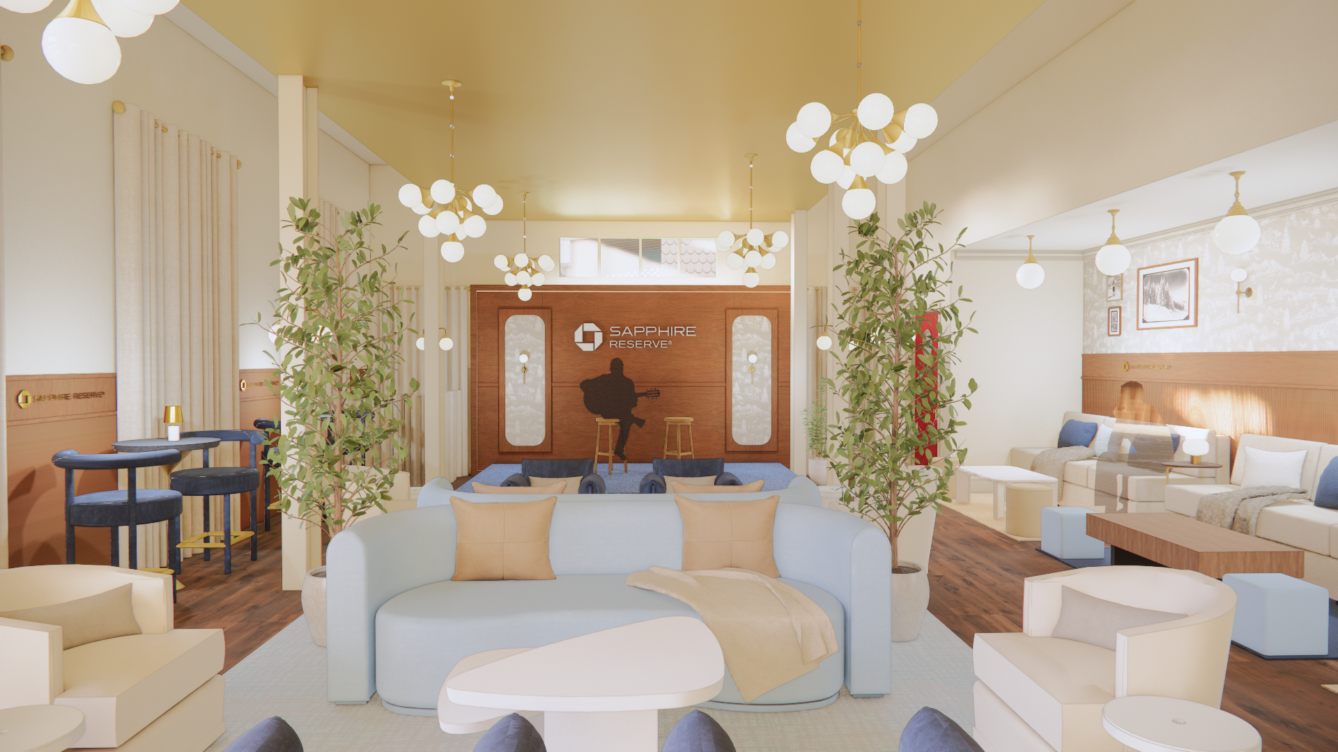 3D Rendering of Chase Sapphire Reserve Depot Stage