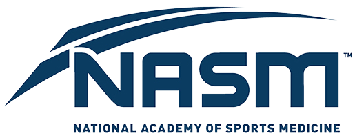 NASM logo with the words 'National Academy of Sports Medicine' beneath it.