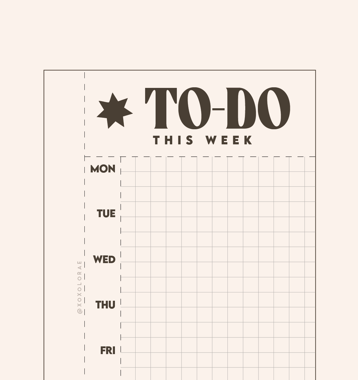 weekly to-do list - rings planner inserts