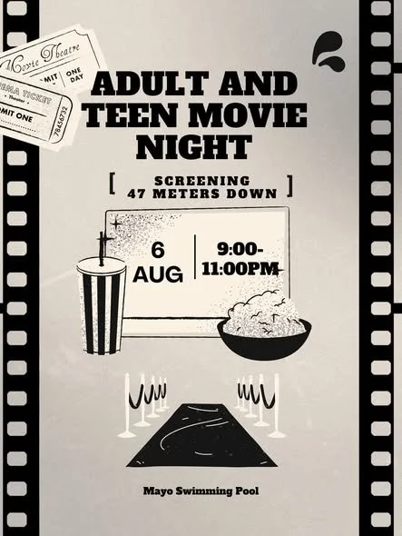 Adult Movie Night at the Pool