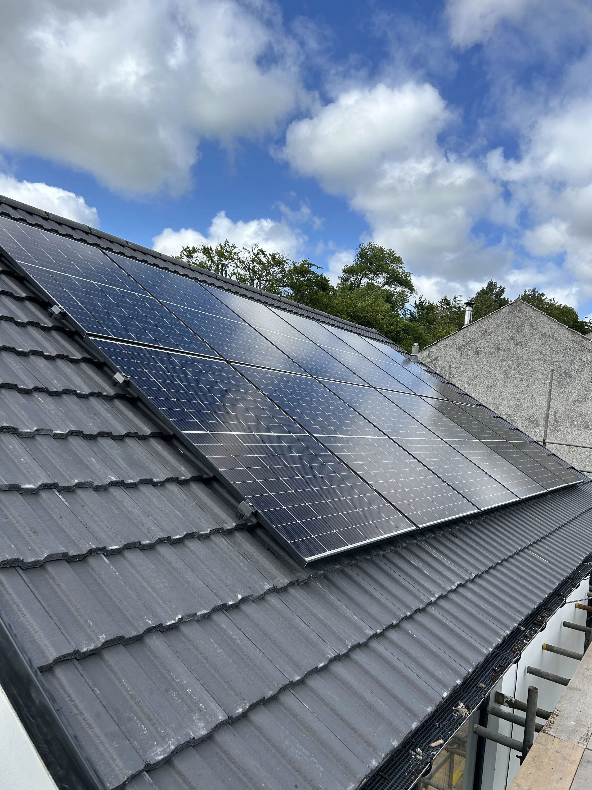 Custom-built plant room housing the ASHP equipment, hot water cylinder and UFH manifold