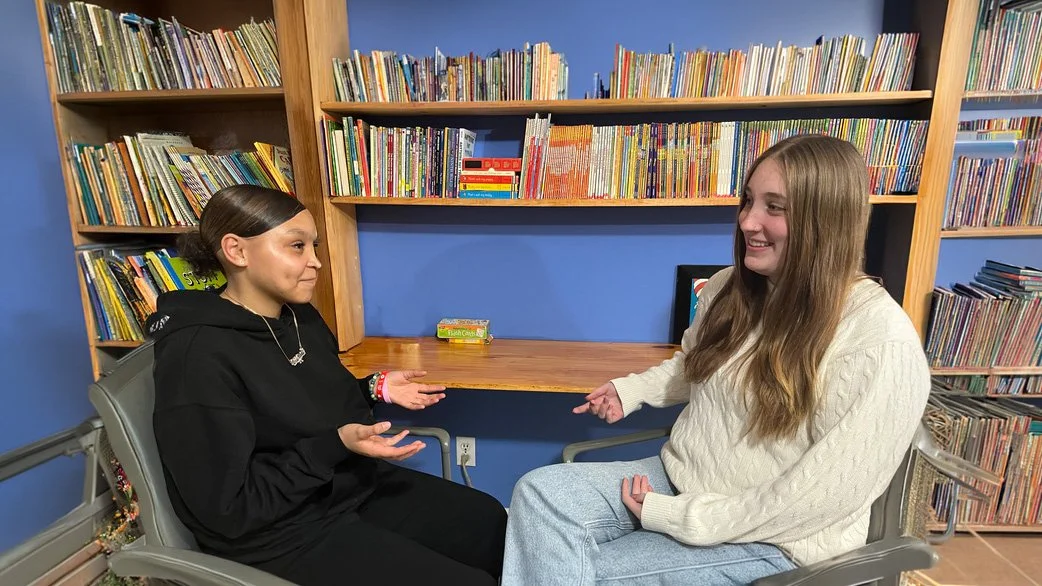 counselor tallking to a girl