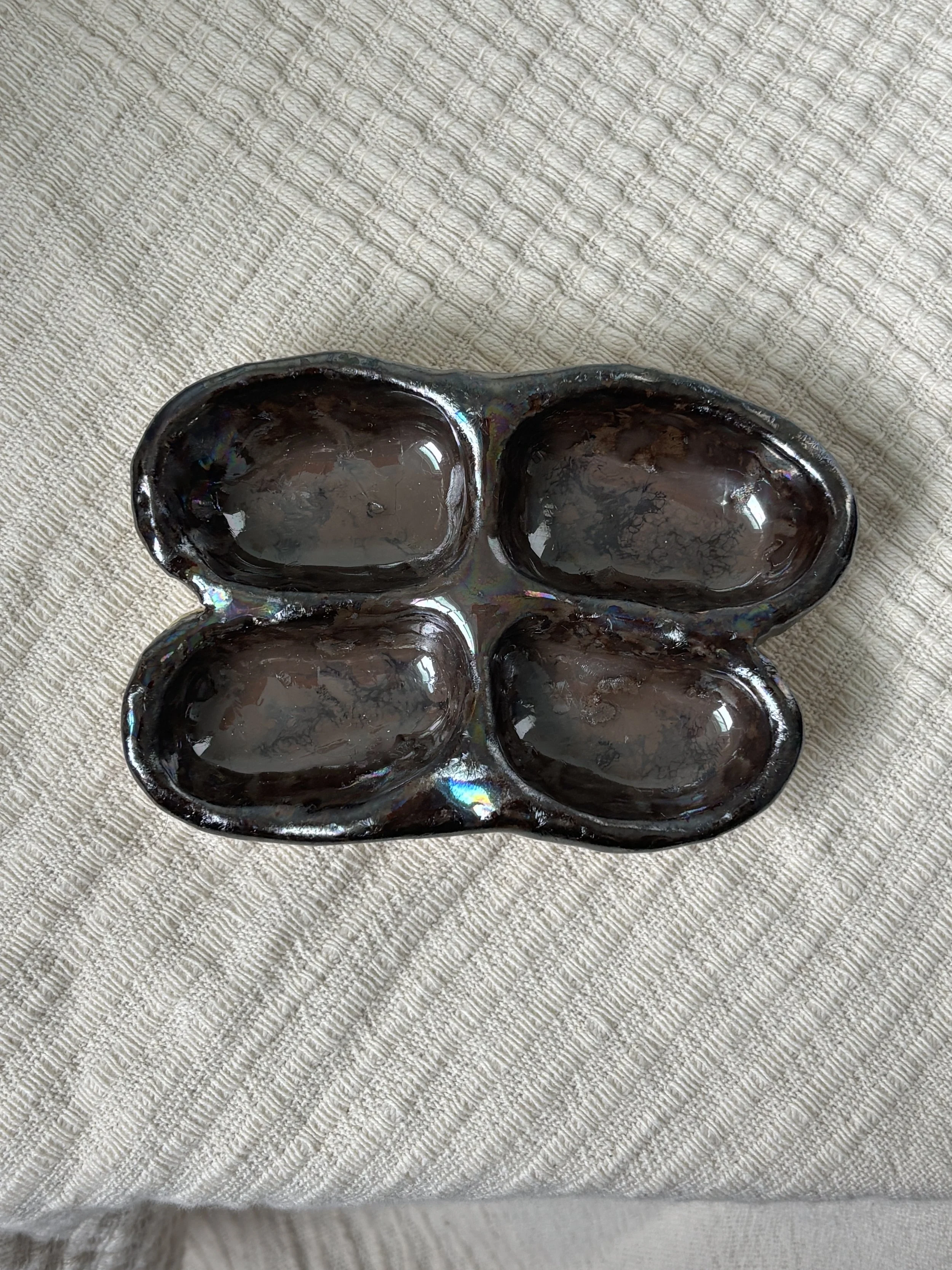 metallic butterfly trinket dish