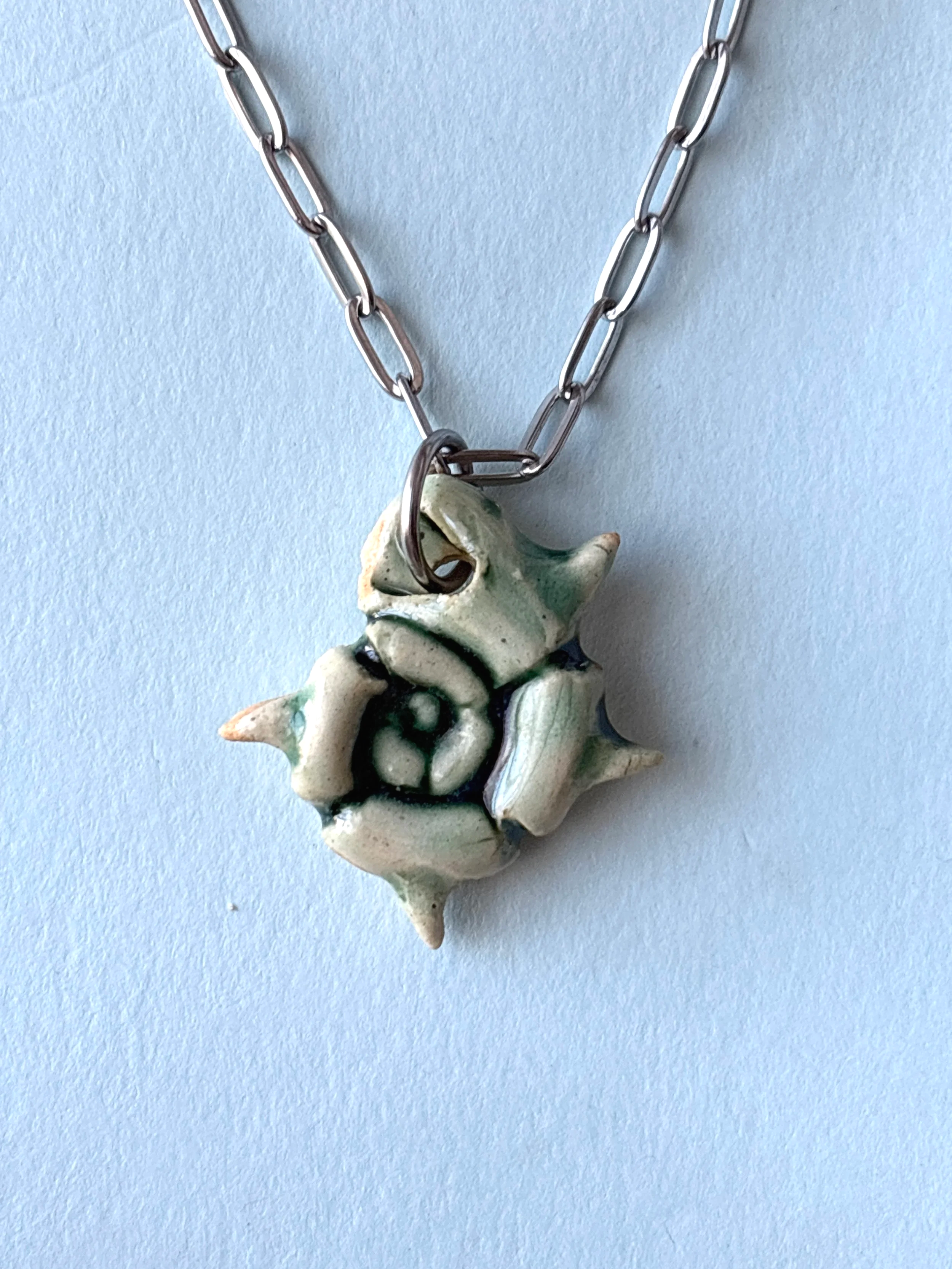 spiky spiral shell pendant 6 (.8")