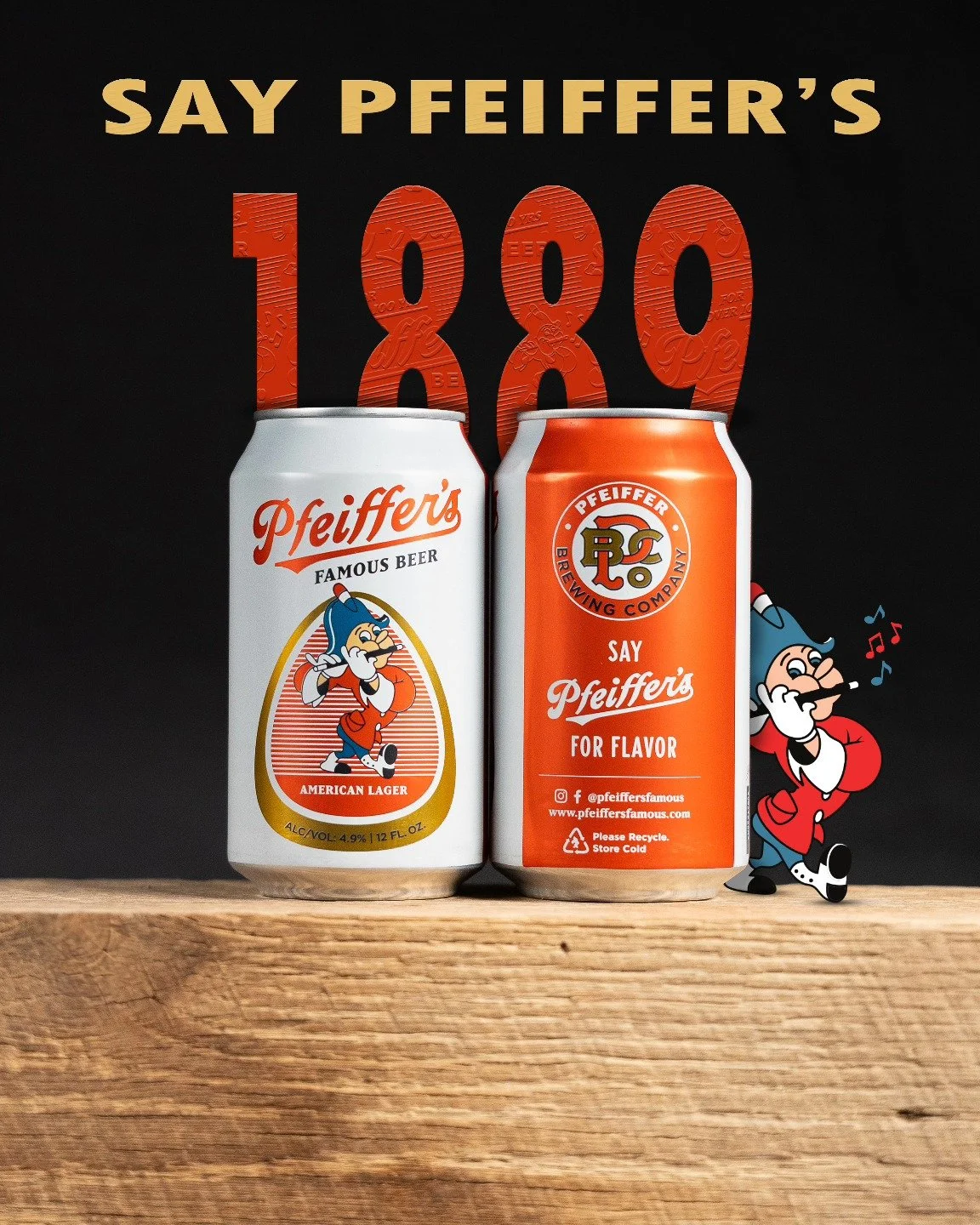 Say Pfeiffer's. Since 1889.

A legacy you can taste. 🍺
#PfeiffersFamous #drinkmorepfeiffers #AmericanLager #saypfeiffersforflavor #Since1889