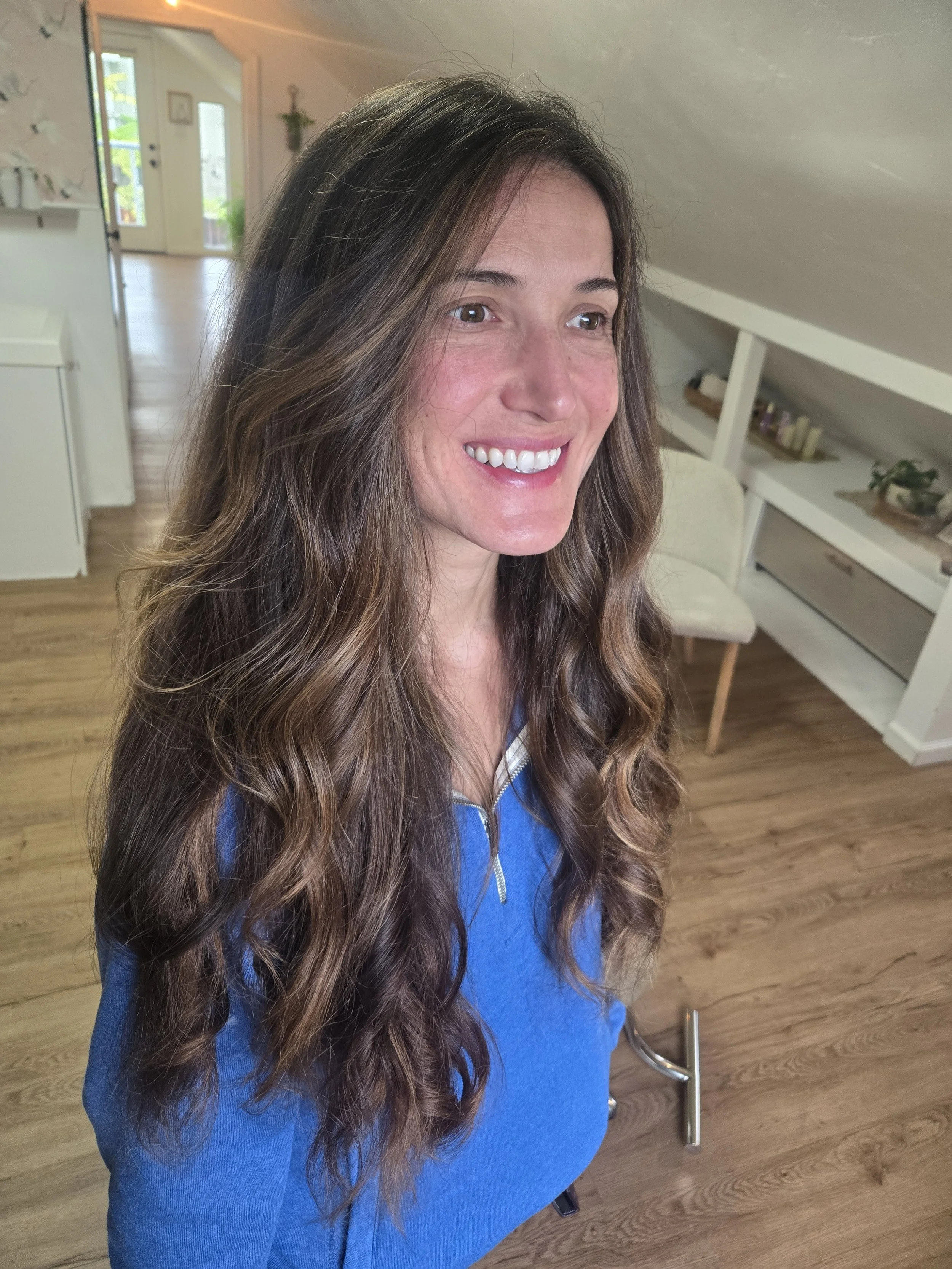 Beautiful custom hair color and haircut by Color by Julie in Auburn, California.
