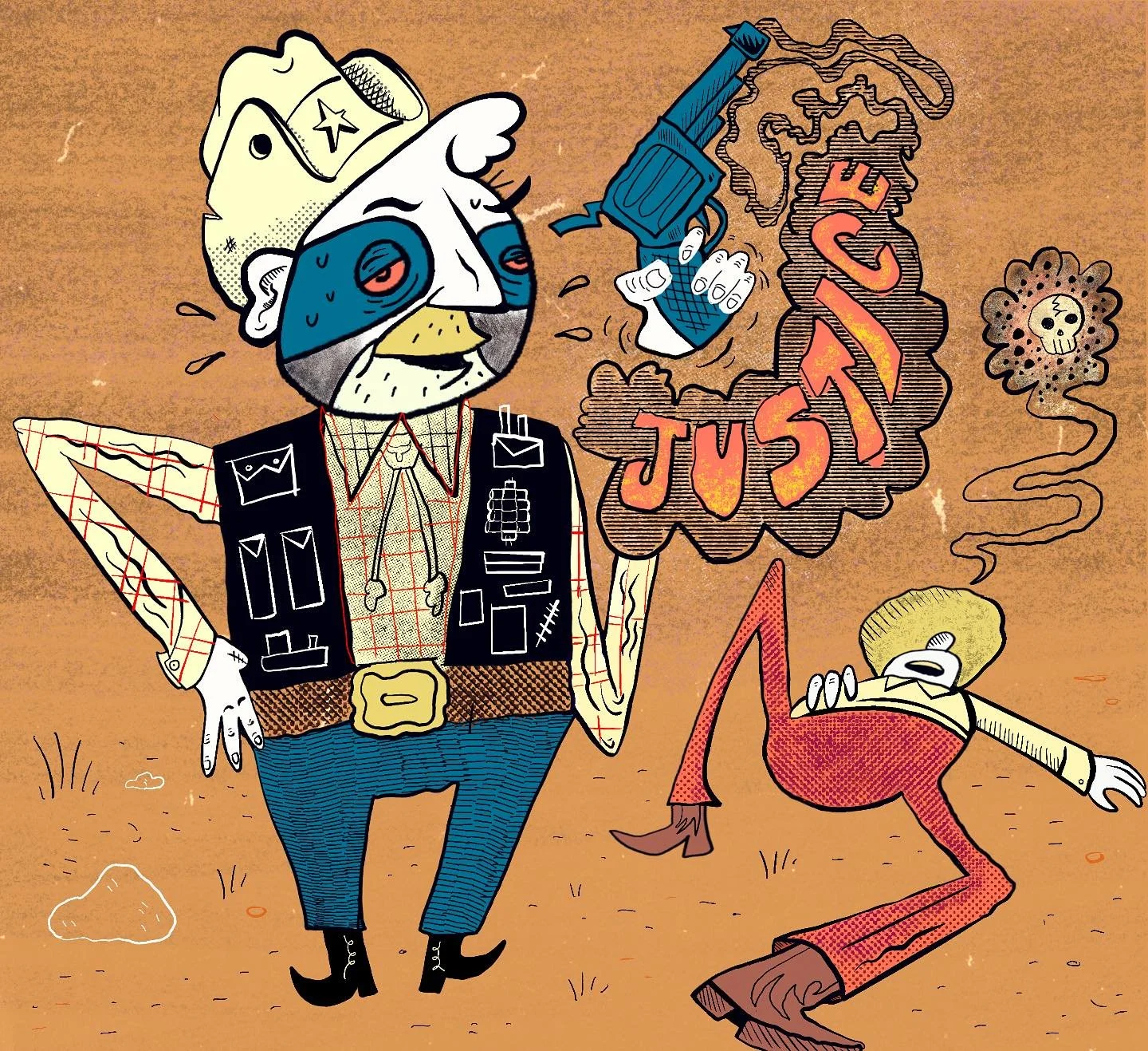 The desert&rsquo;s quiet and Cleveland&rsquo;s cold

#gnargiant
#lowbrowart
#westernart