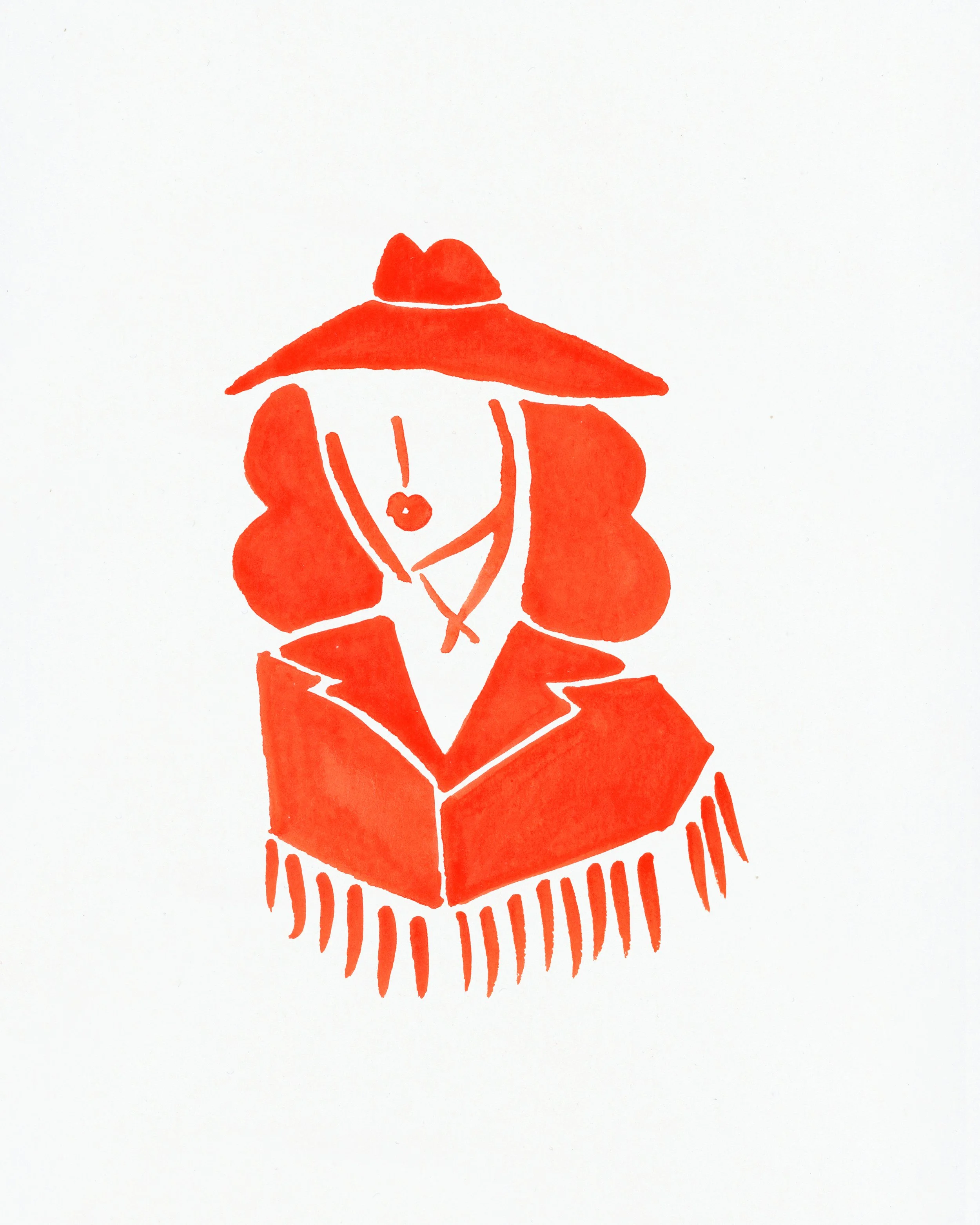 Western Lady in Red | Fine Art Print