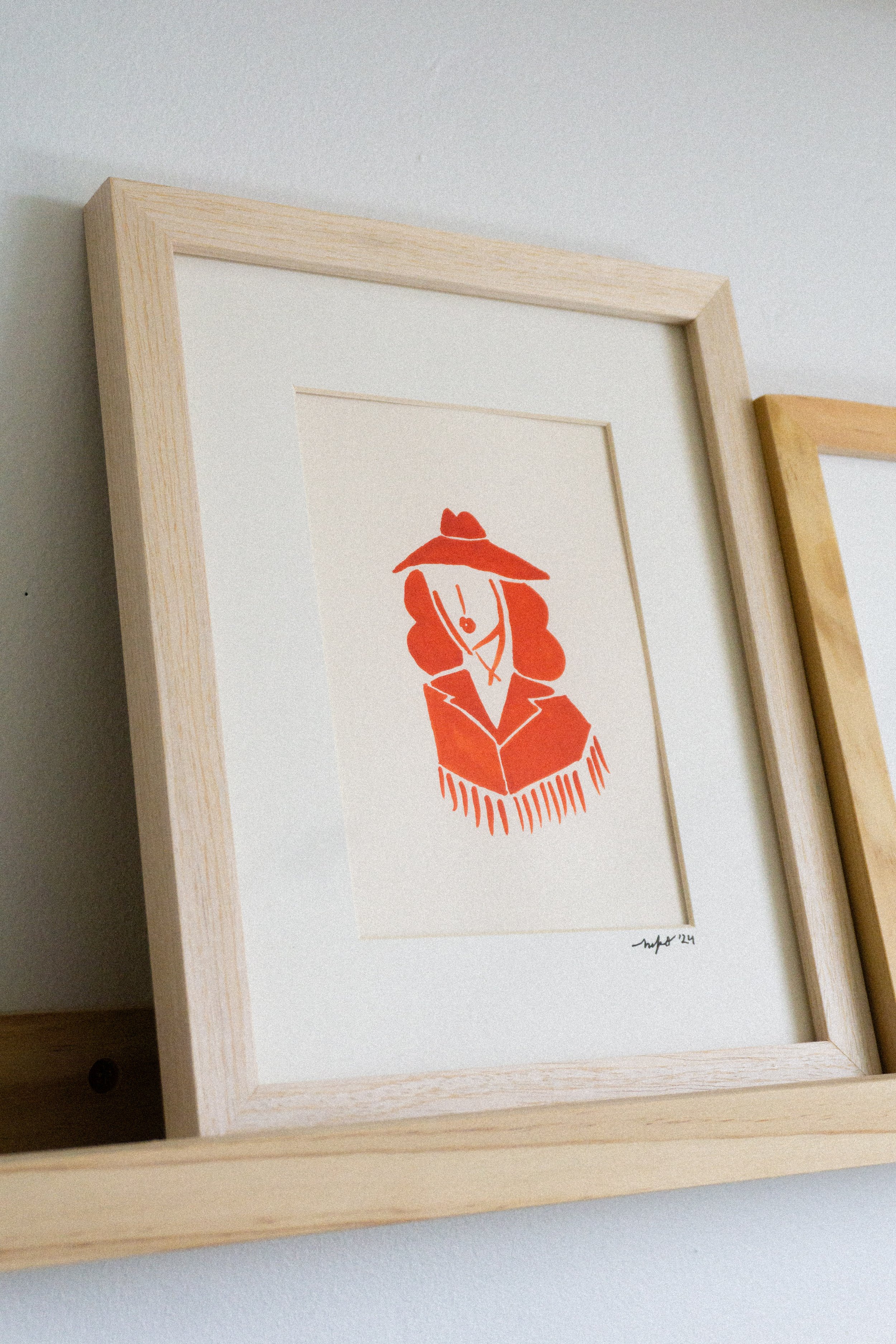 Western Lady in Red | Original