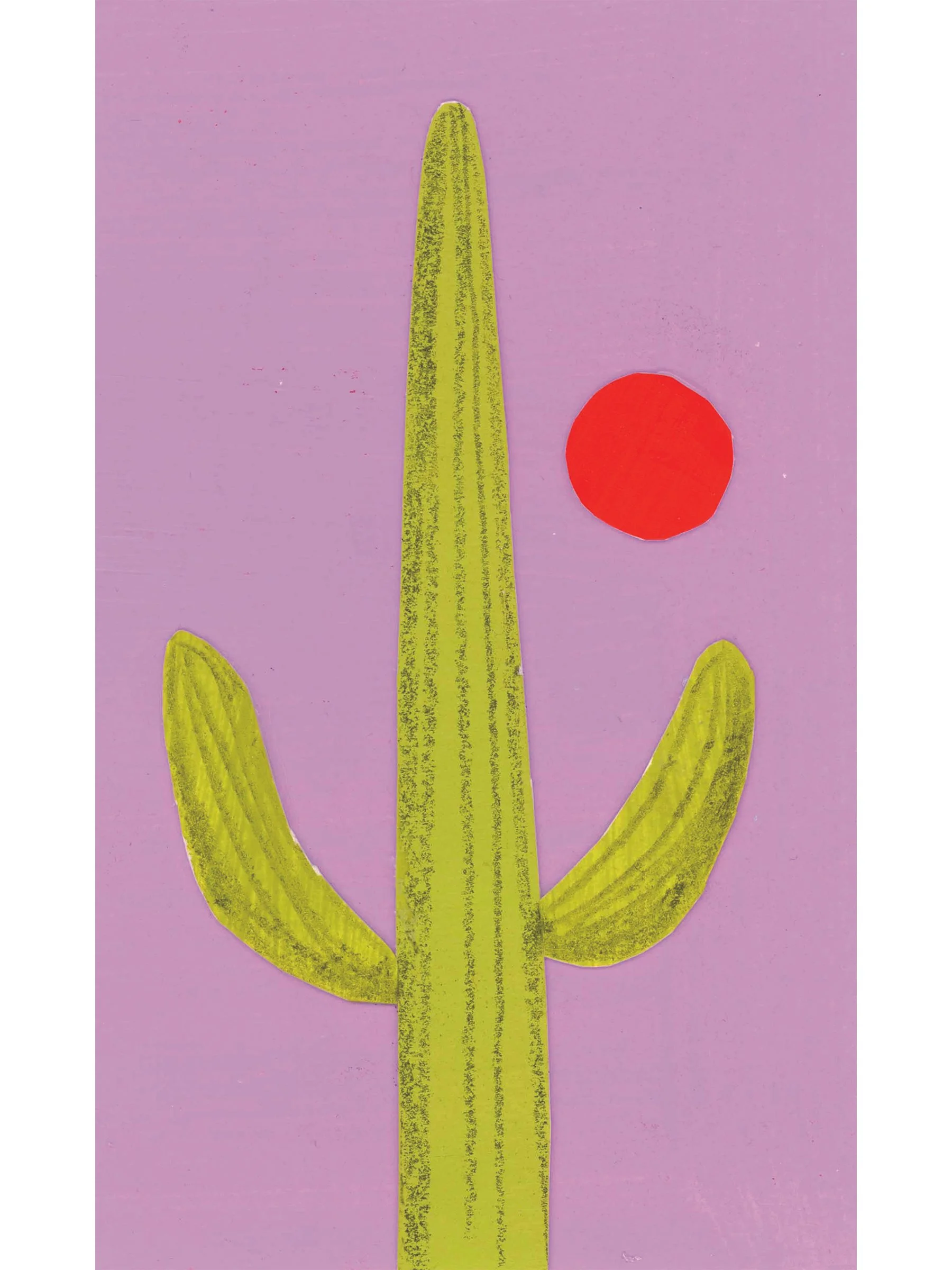 Saguaro & Sun Cutout  | Mini Print