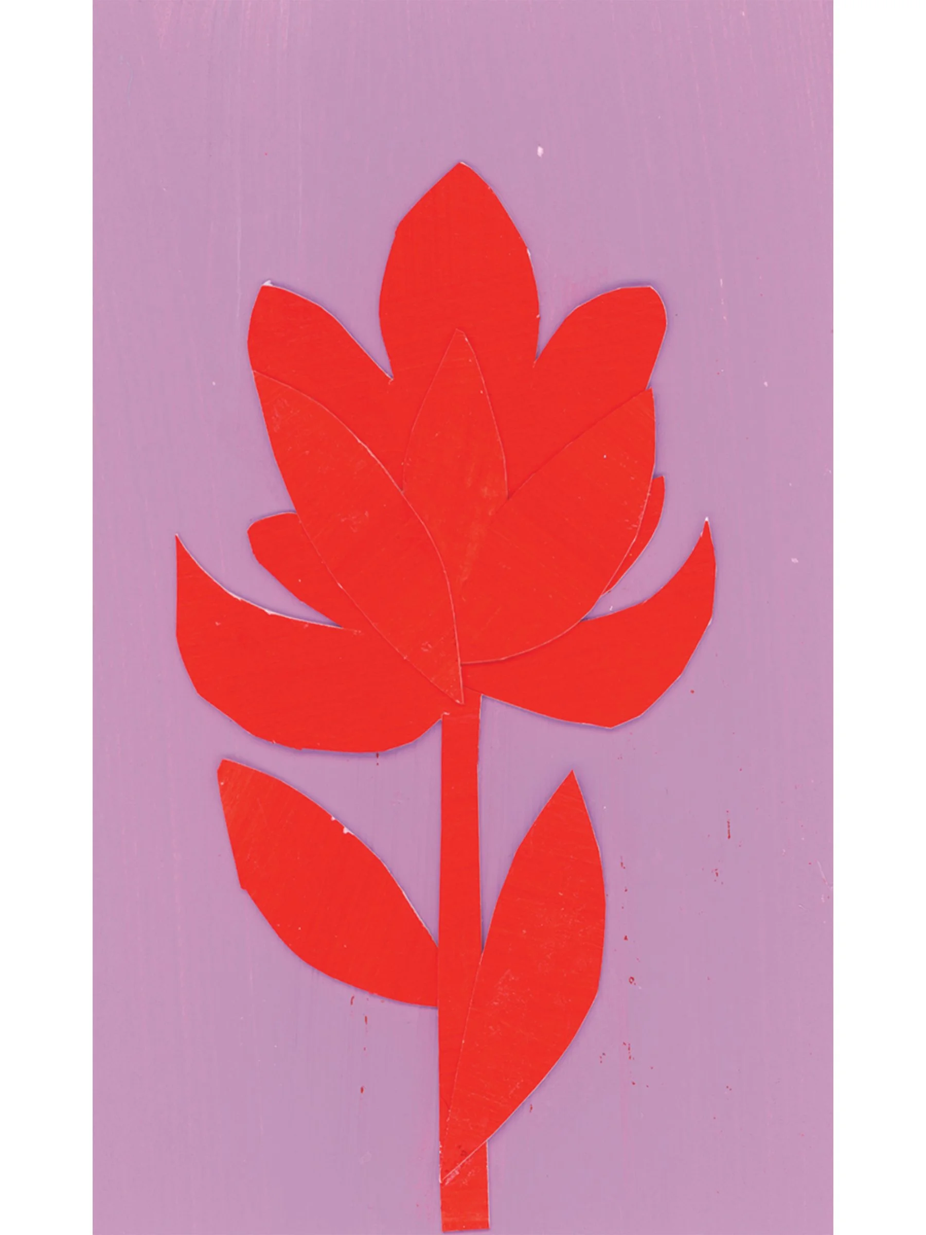 Indian Paintbrush Cutout  | Mini Print