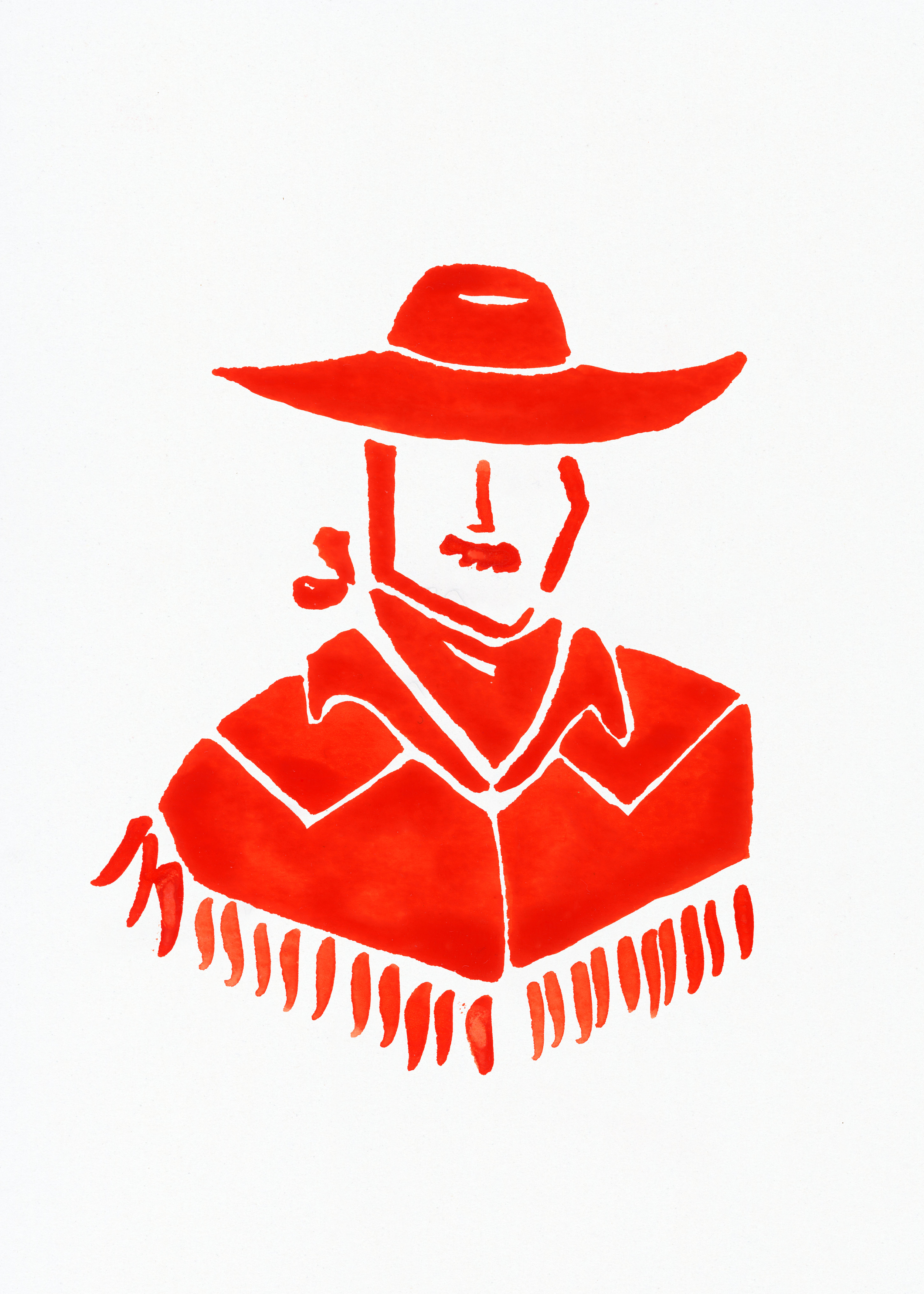 Cowboy in Red | Fine Art Print