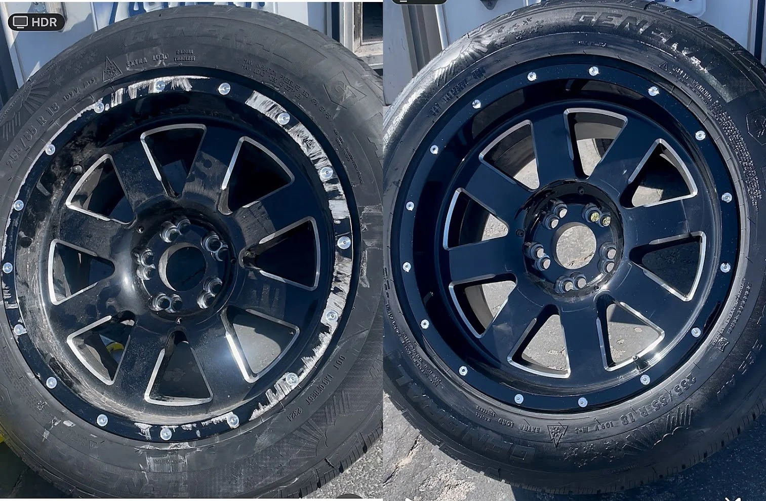 damaged boat wheel