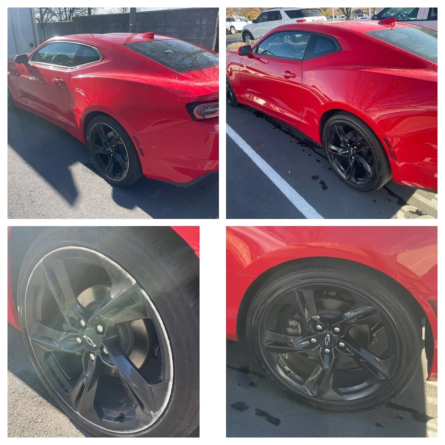 gloss black wheel repair work