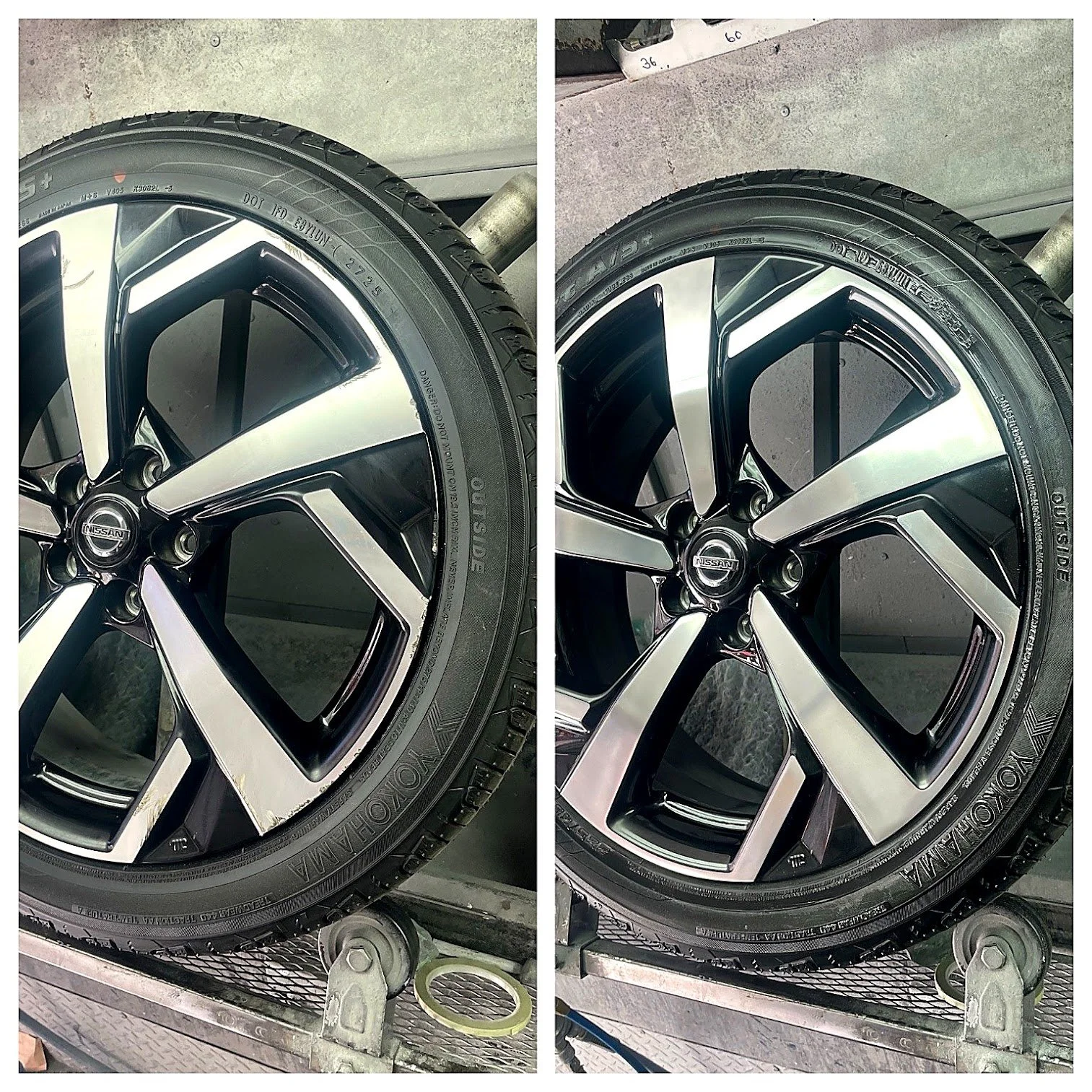 Repaired these rims to factory finish