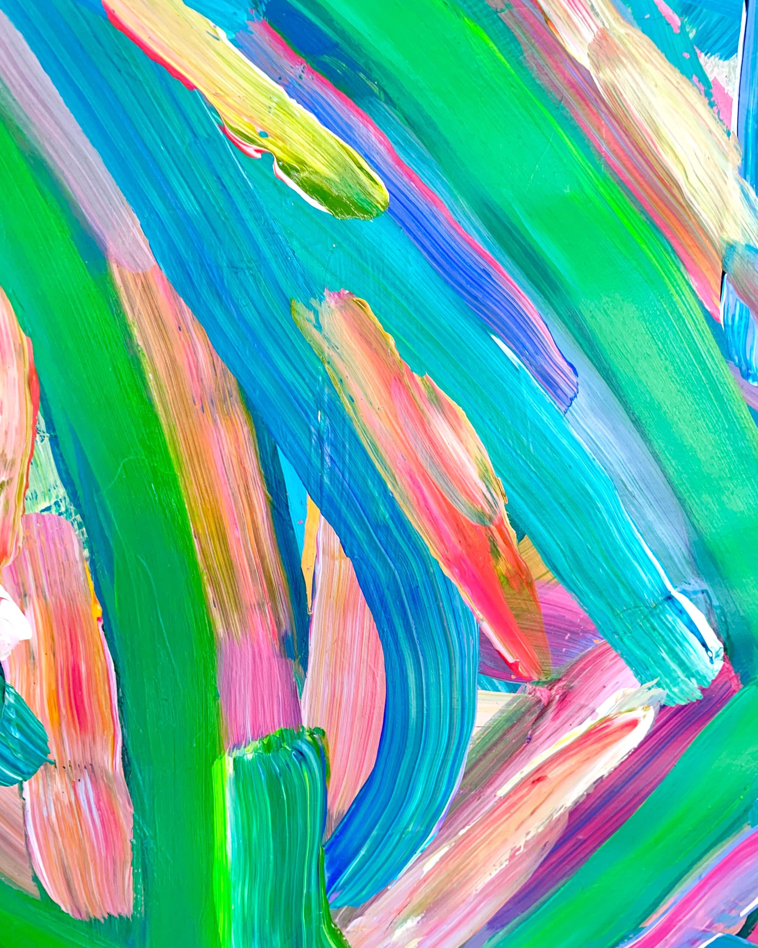 Noise, 2025. 22" x 30" - Orginial Acrylic Abstract Painting on Paper - Patricia Rapp Artist