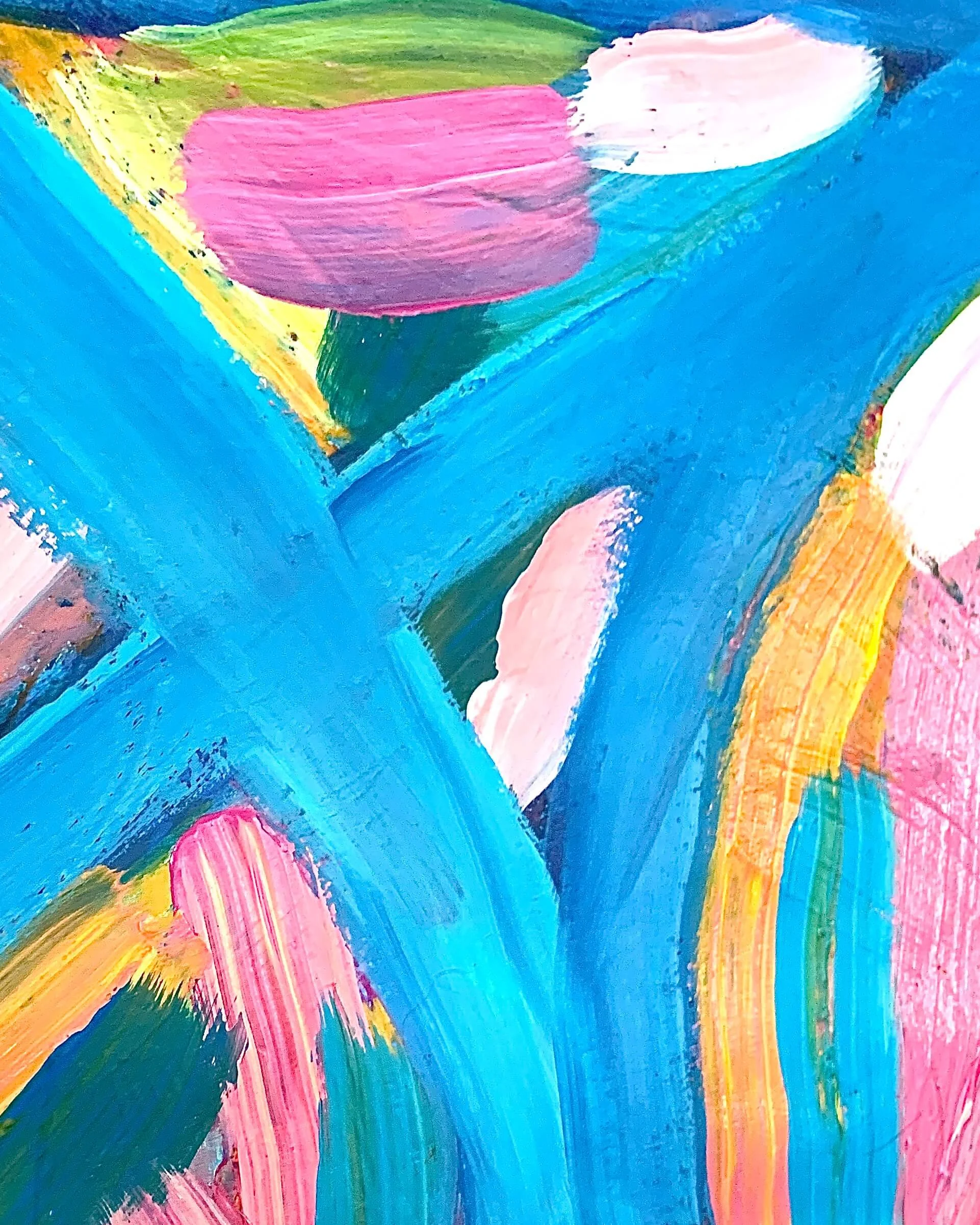 Minivan, 2026. Acrylic on Paper, 22" x 30" by Colorful Abstract Artist Patricia Rapp-original painting