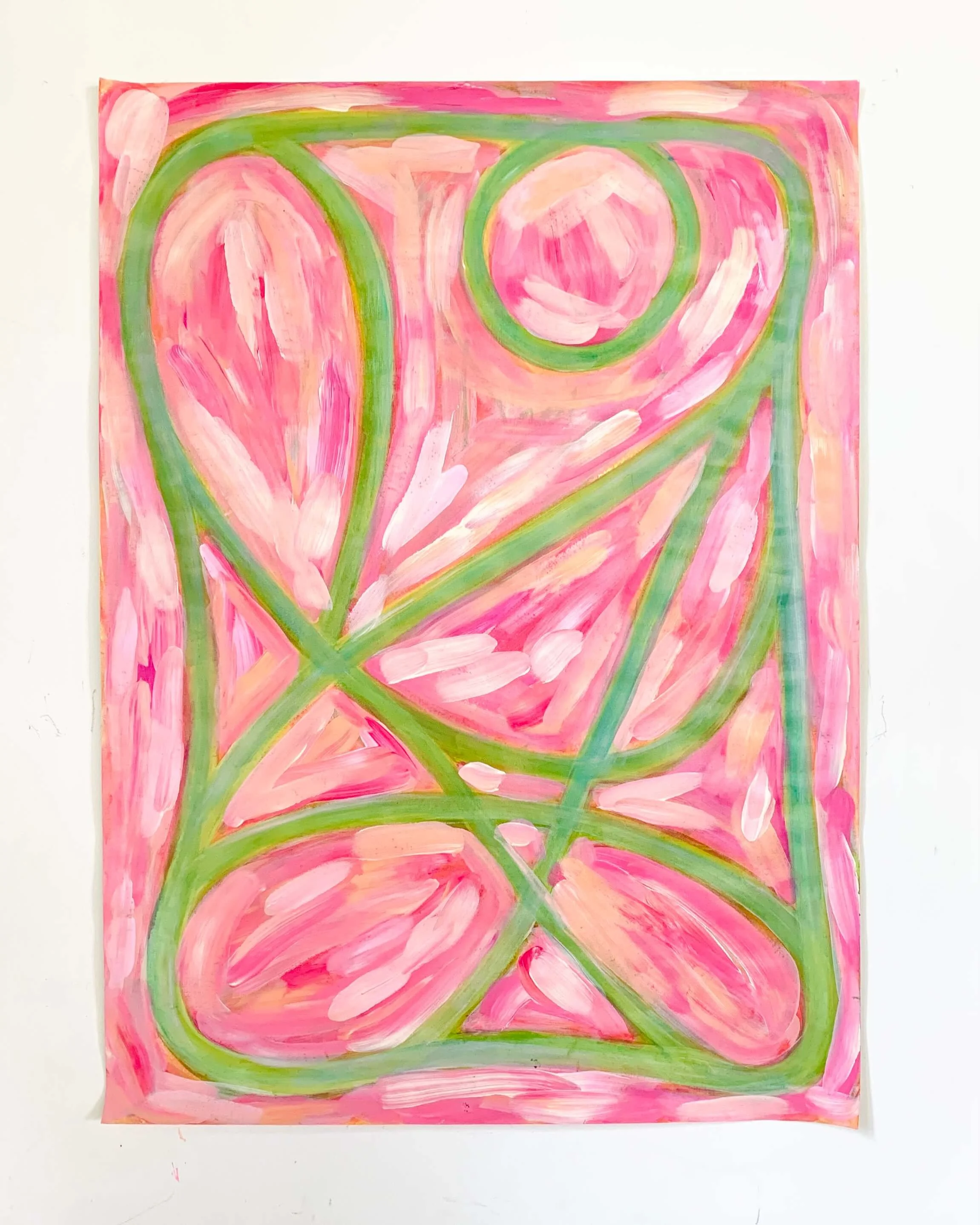 Middle Motherhood, 22" x 30". Acrylic on Paper by Patricia Rapp