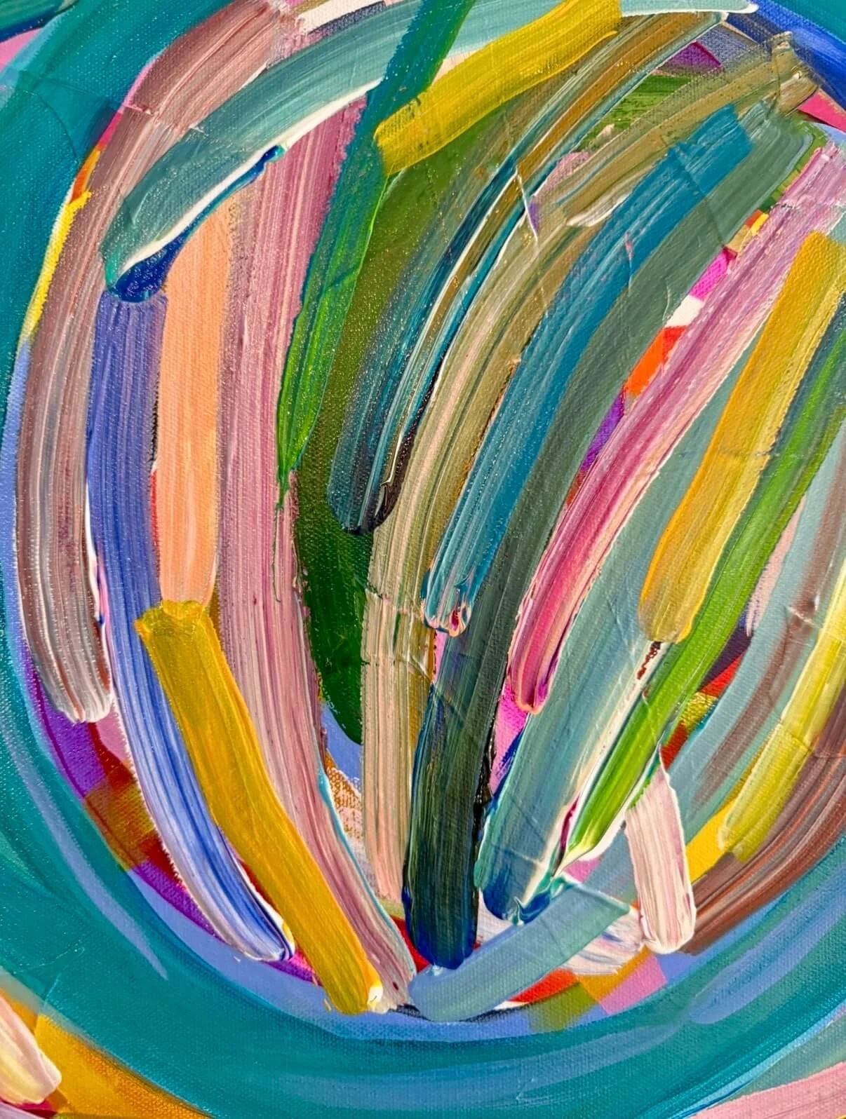 She Loved Them, 2026. A powerful 48" x60" original abstract mixed media on canvas by Patricia Rapp celebrating motherhood, selfless love, and personal resilience