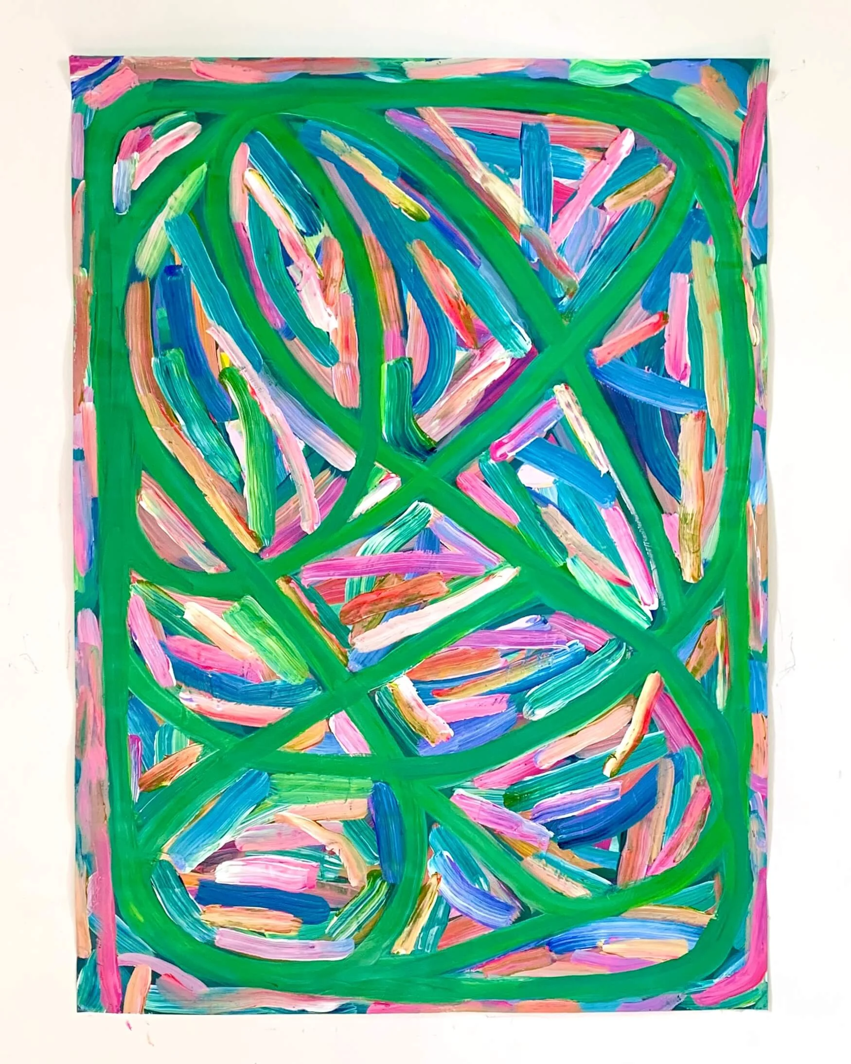 Noise, 22" x 30" - Original Abstract Acrylic on Paper - Patricia Rapp Artist