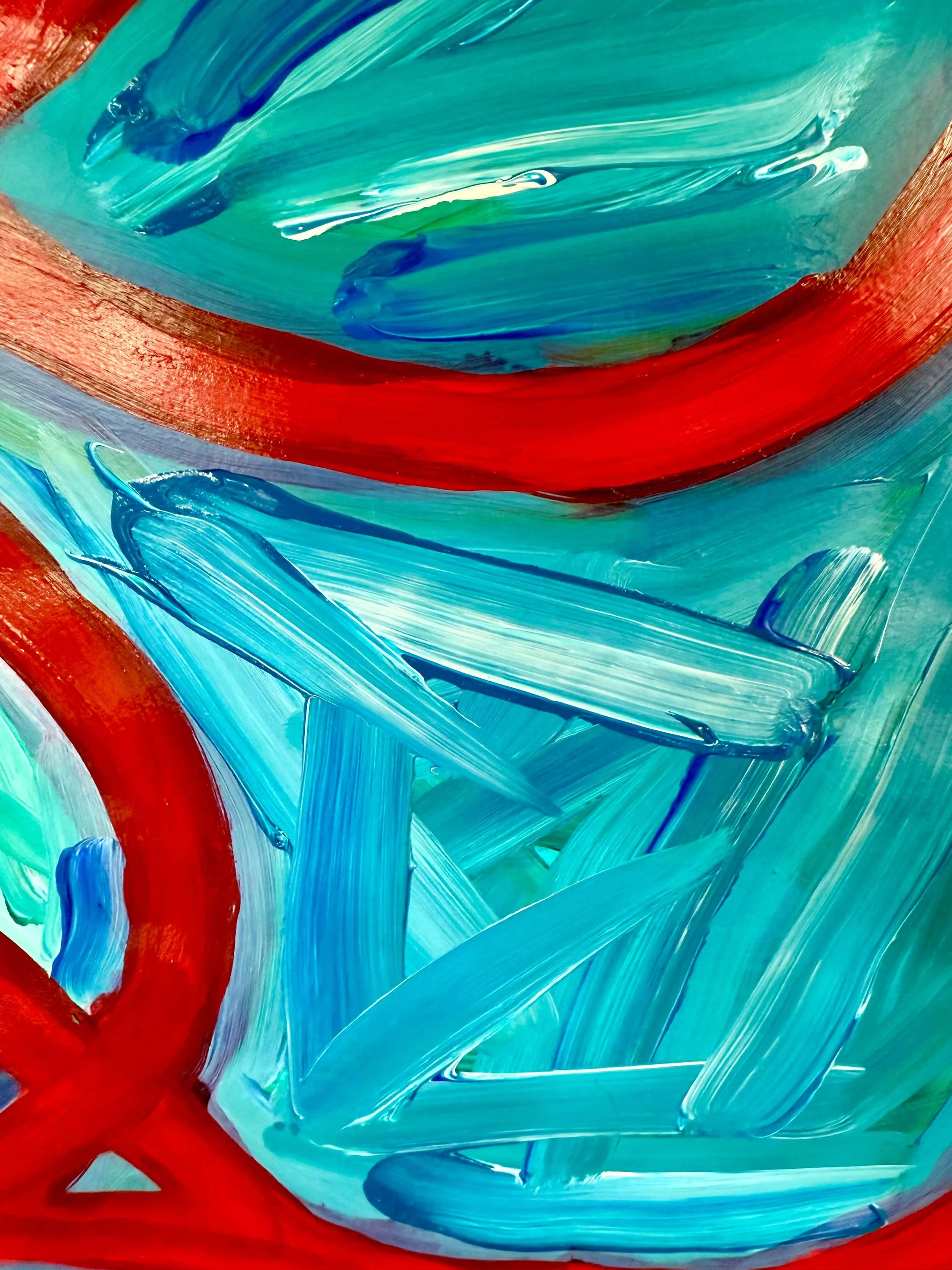 Disgust, 2026. 22" x 30" - Orginial Acrylic Abstract Painting on Paper - Patricia Rapp Artist