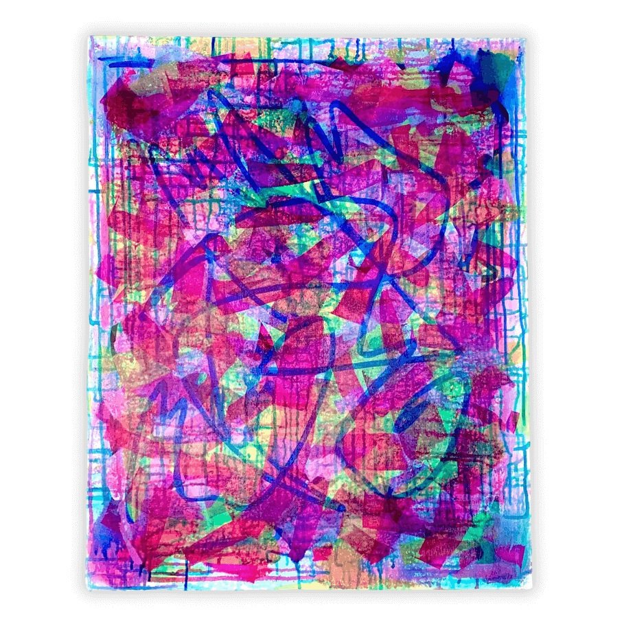 Truth Telling, 2023. mixed media on canvas - 24" x 30" x 1.5"