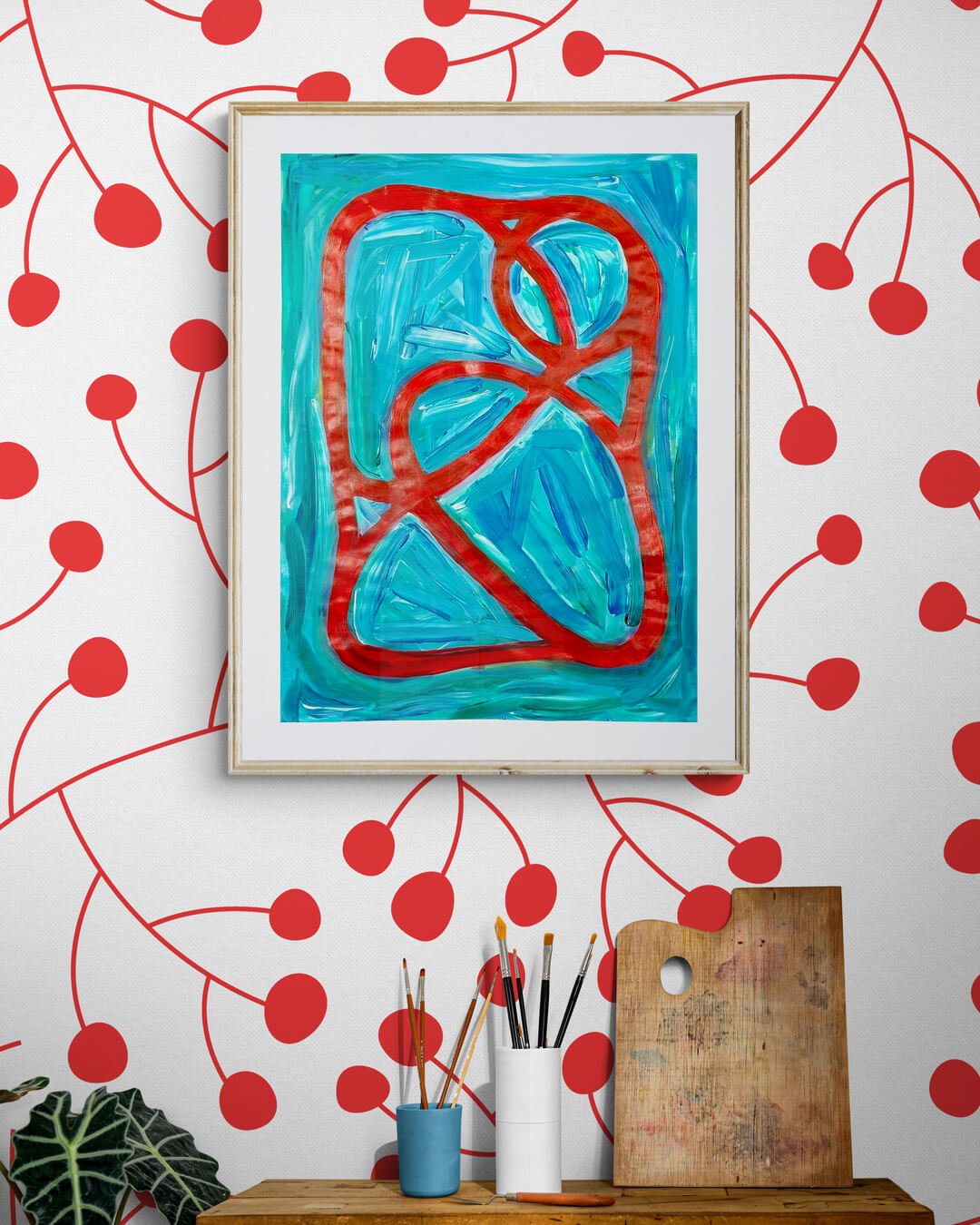 Disgust, 2026. 22" x 30" - Orginial Acrylic Abstract Painting on Paper - Patricia Rapp Artist