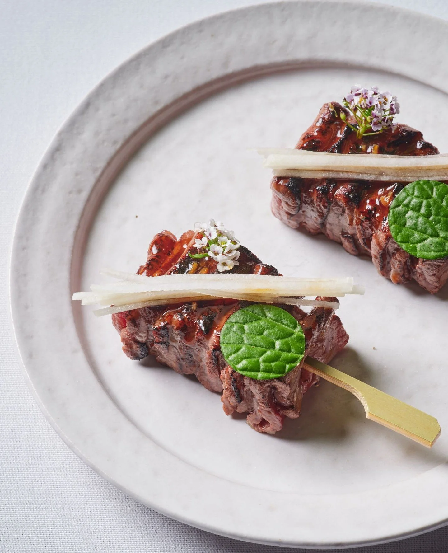 Wagyu Beef Yakitori - a true crowd pleaser on our canap&eacute; menu.⁠
⁠
Tender wagyu served skewer-style for an easy, flavour-packed bite. A canap&eacute; that&rsquo;s always quick to disappear from the tray.