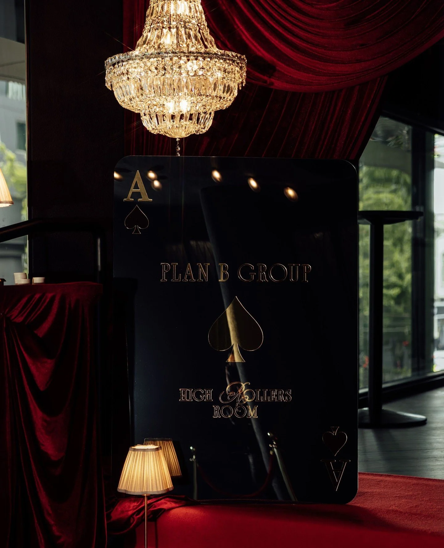 High Rollers Night at The Grand Room &spades;️⁠
⁠
The Grand Room transformed for a Casino Royale inspired cocktail party for Plan B Services. Guests were welcomed with arrival cocktails before enjoying roaming canap&eacute;s throughout the evening. W