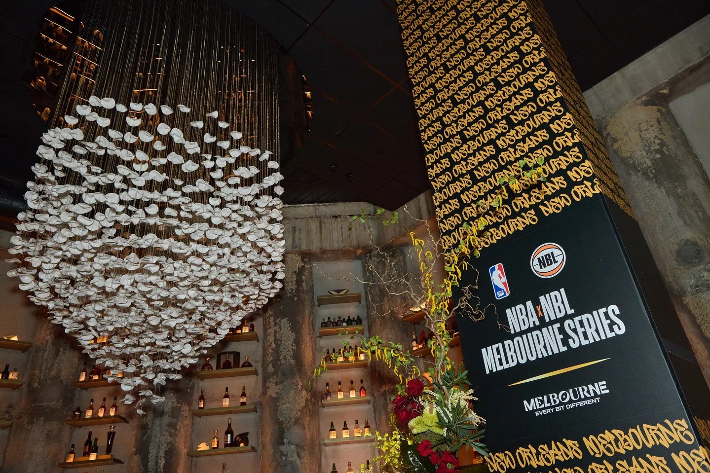 A look back at the NBA x NBL Melbourne Series &ldquo;Champagne &amp; Sneaker&rdquo; welcome party at Yugen Dining. ⁠
⁠
An elevated evening for 230 invited guests, for an underground cocktail party. With VIP arrivals, enhanced security, and a vibrant 