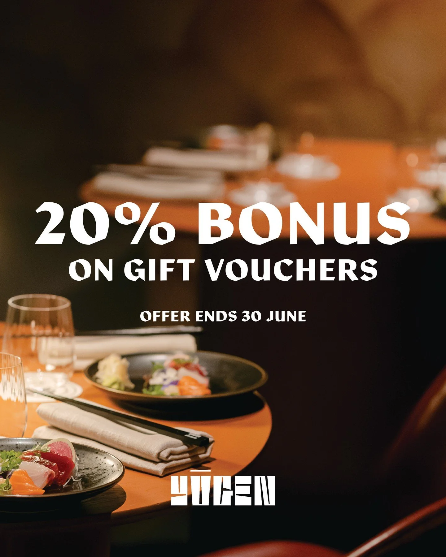 While you&rsquo;re planning your next event, why not join us for dinner or drinks?⁠
⁠
This month, enjoy 20% BONUS value on gift vouchers at @yugendining and @omniabistro. Perfect as a gift, or a little extra to enjoy on your visit with us.⁠
⁠
Availab