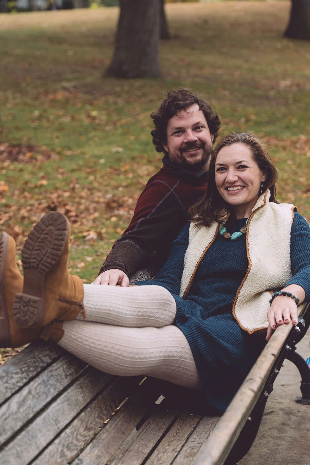 Engagement Session at Hincman’s Bench and Olmsted Park with Meg and Stephen | Boston Engagement Photography