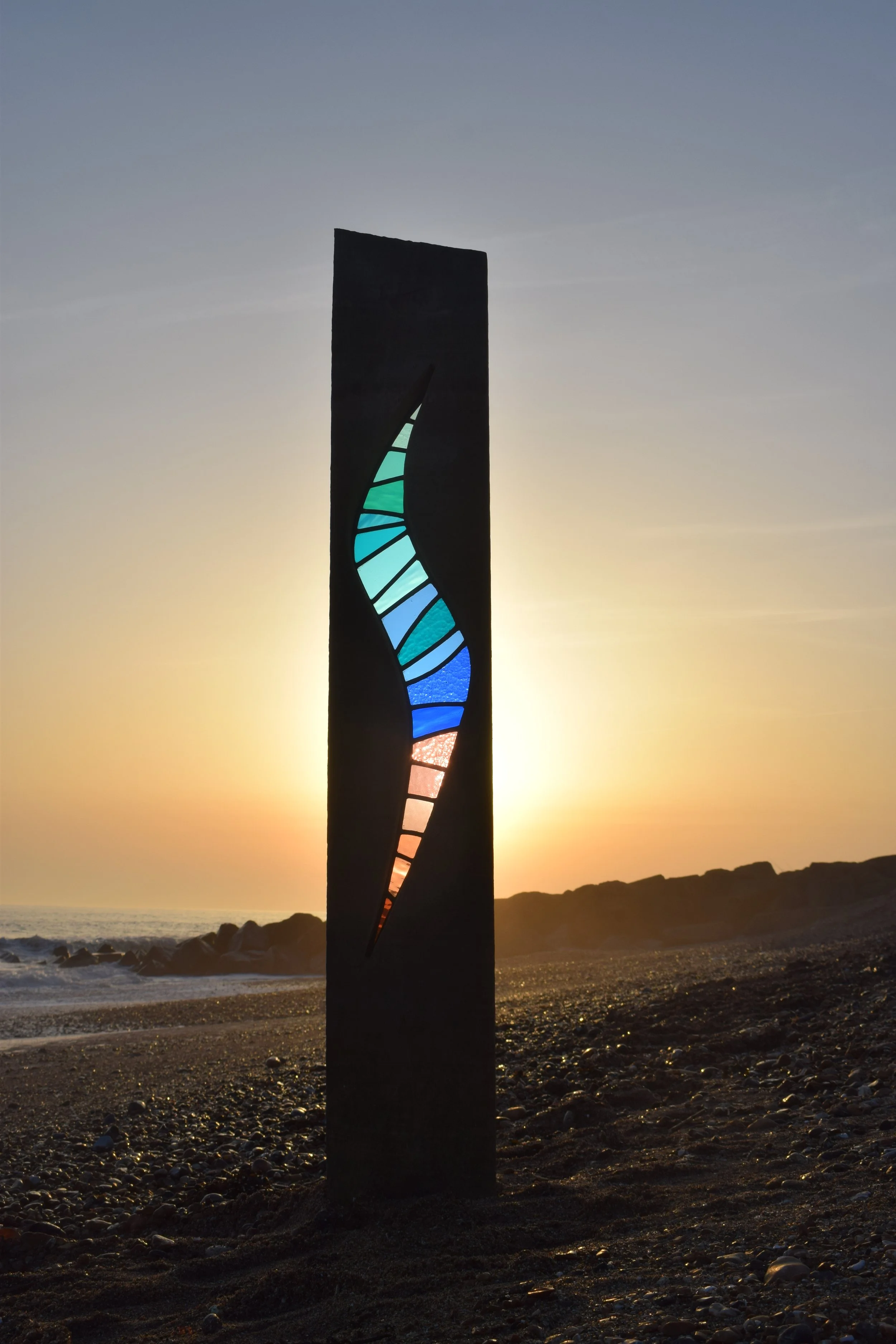 "Illuminate" sculpture in soft palette