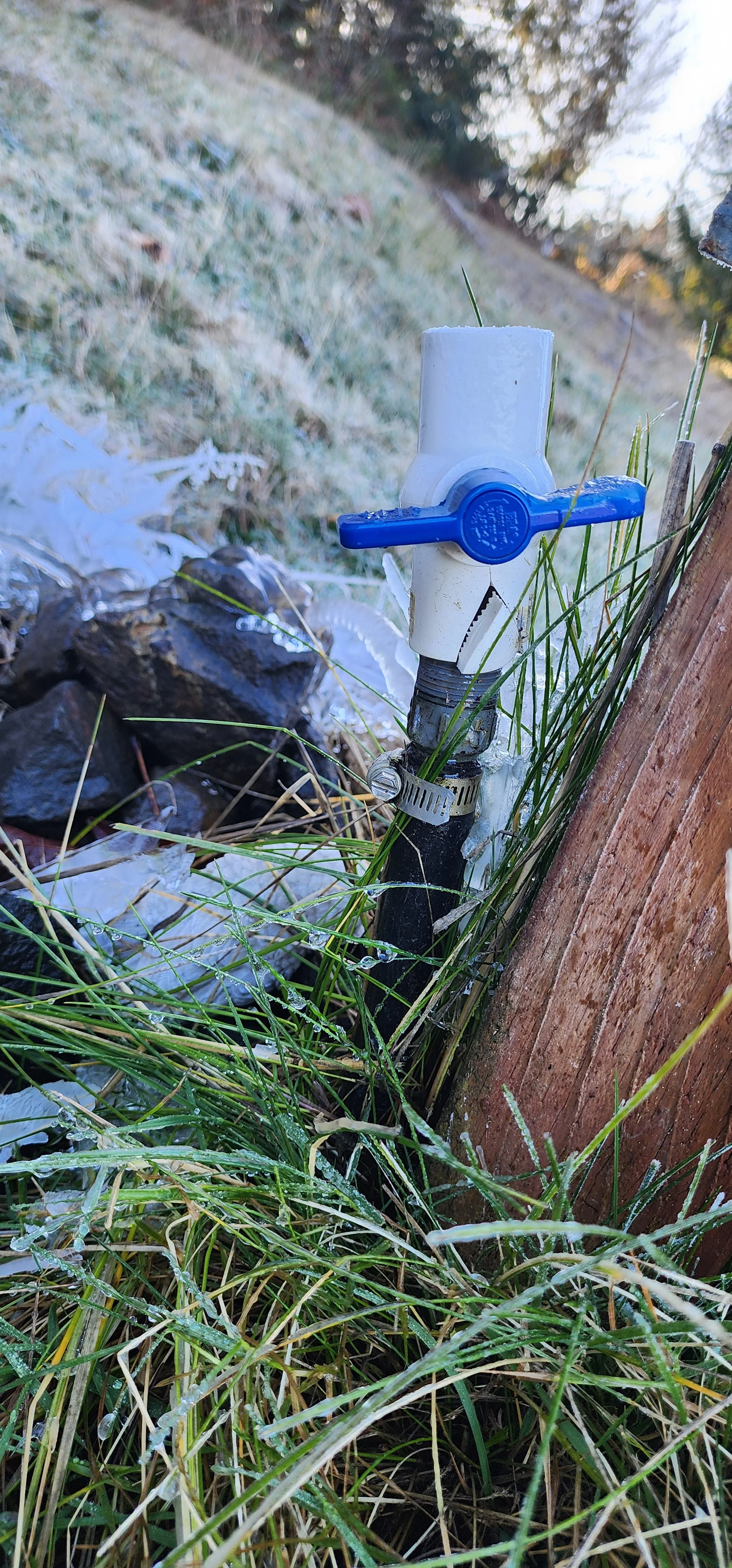 Water Valve that froze and burst near Kalama WA