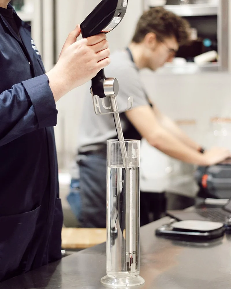 Cardiff Distillery testing liquid in their lab