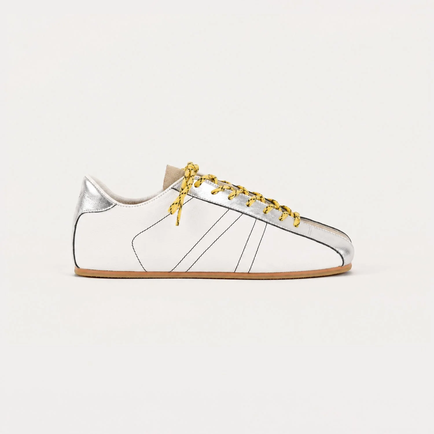 Archibald's REIMAGINED LANES Soft Silver Bowling Inspired Flat Sneakers