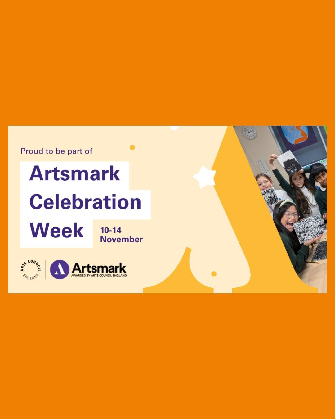 Calderdale schools, have you started your Artsmark journey yet?

If it's been slipping down your to-do list, now is the time to make a start! For Artsmark Celebration Week only (Monday 10 November -  Sunday 16 November), get 20% off your Artsmark fee