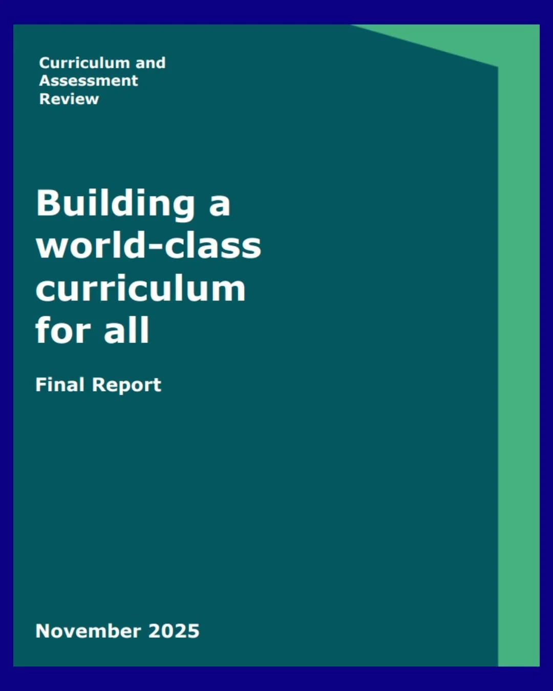 RESEARCH AND REPORTS...
You might have seen headlines about the new Curriculum and Assessment Review, but why does it matter for arts and cultural subjects?

Well, it tells us about what we can expect in terms of any changes or reforms to current edu